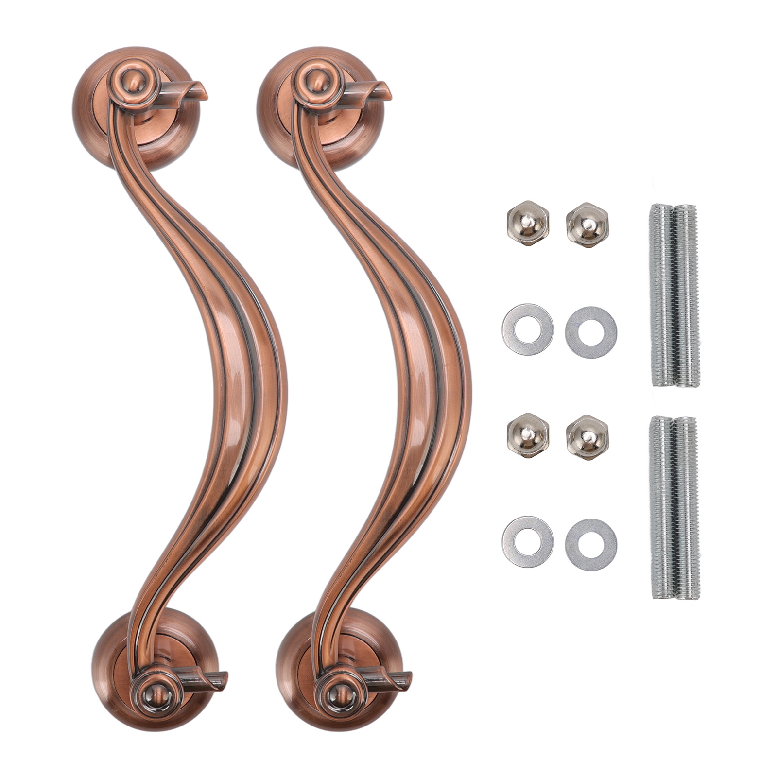 Antiker Türgriff Im Europäischen Stil, Großer Retro-türgriff Aus Zinklegierung Für Schrank, Kommode Und Schublade 9815, Antikrote Bronze, 305 Mm