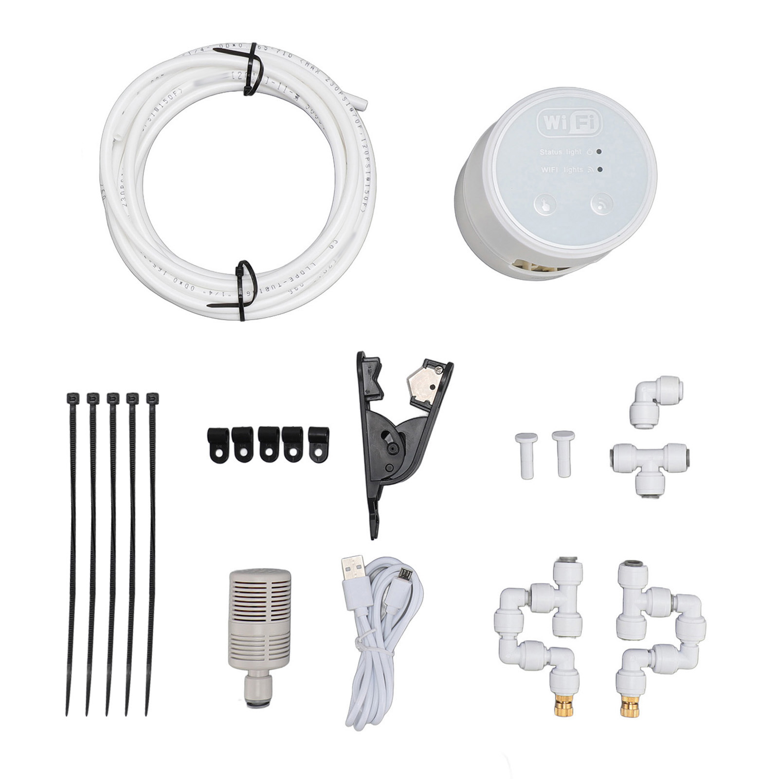 Automatisches Wlan-bewässerungssystem Für Zimmerpflanzen, Rundes Automatisches Tropfbewässerungsset Für Topfpflanzen Im Innenbereich, 5 M, 2 Düsen