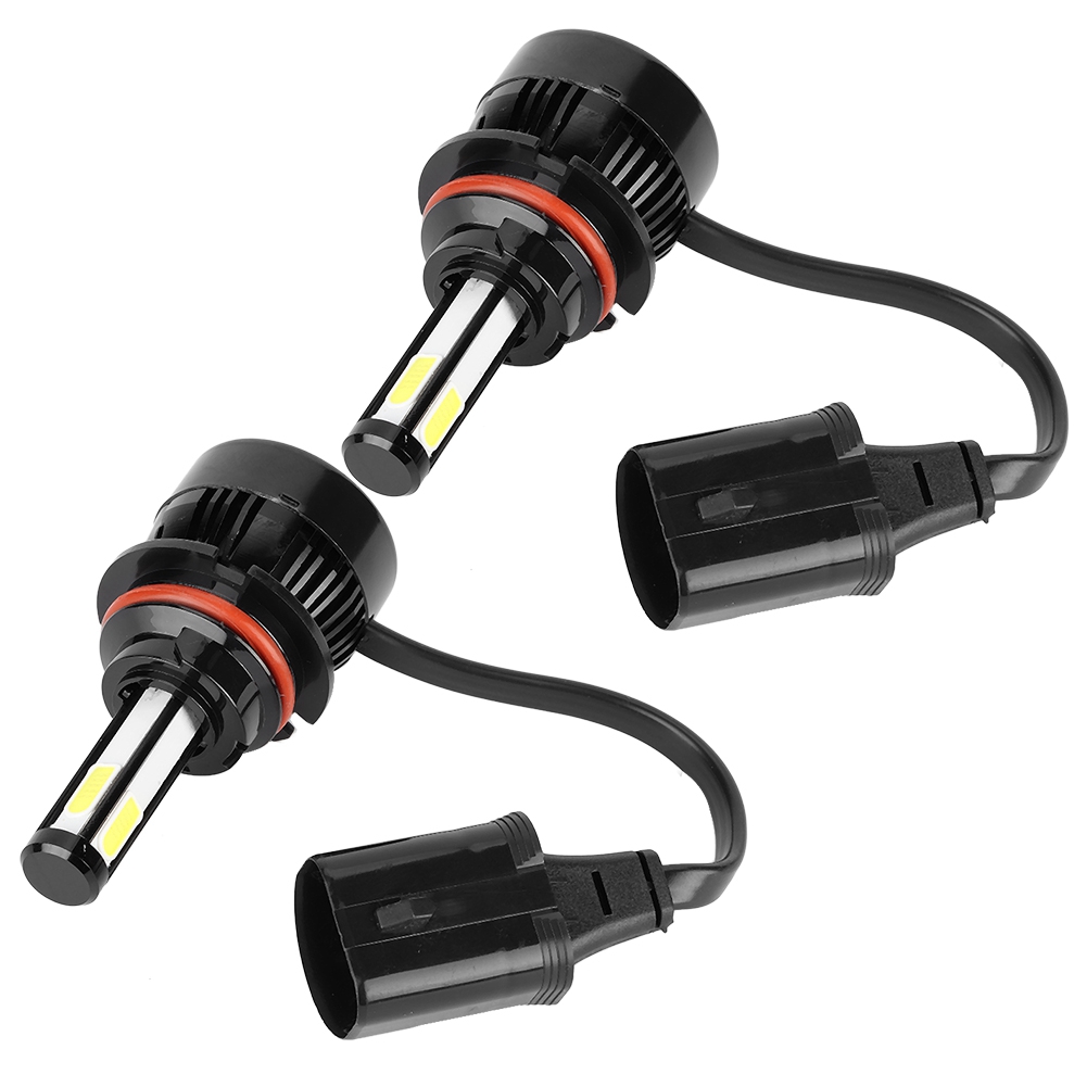9004 80w 6000k Weiße Led-cob-scheinwerfer, 4-seitig, Mit Kühlventilator