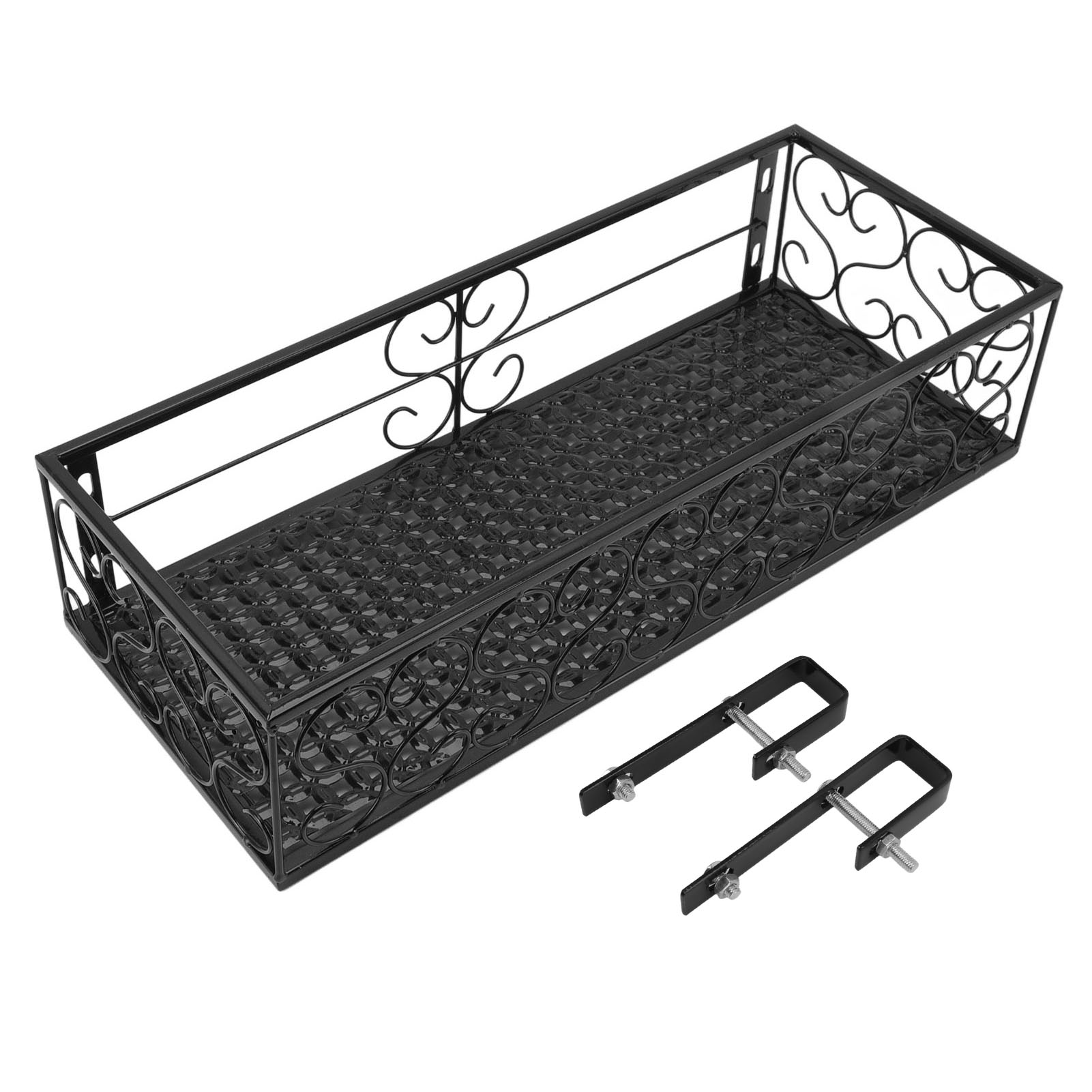 Hängender Blumenständer Für Den Balkon, Hängender Blumentopfhalter, Schmiedeeisernes Regal Zur Befestigung An Einem Zaun Oder Einer Fensterbank Im Innenbereich, Regal Für Sukkulentenpflanzen, Geeignet