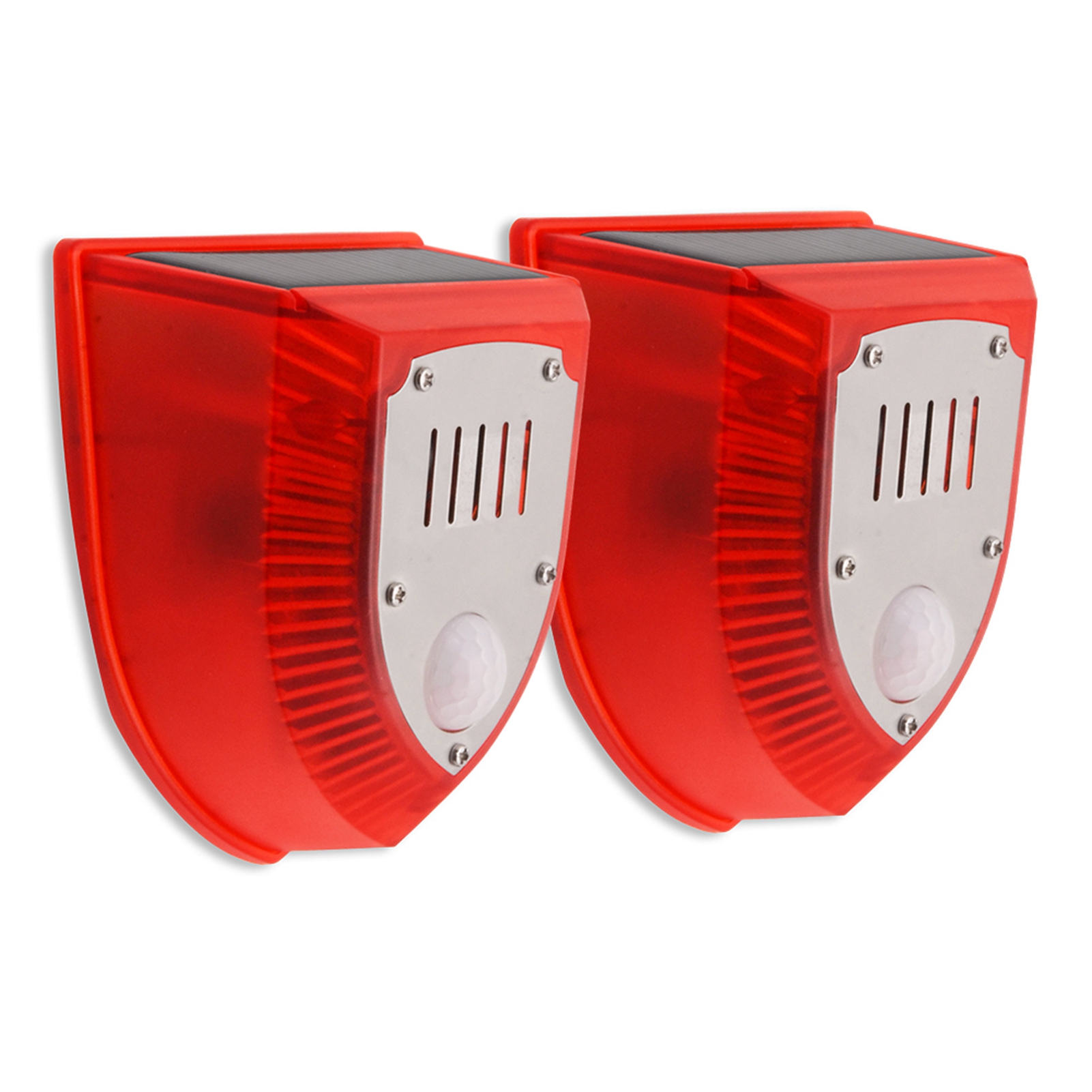Solarbetriebene Blitzleuchte Mit Pir-bewegungsmelder, Anwesenheitserkennungsalarm, Diebstahlsicherung Und Tierabwehr, 3 Betriebsmodi, Ip65 Wasserdicht, Für Haus, Villa, Außenbereich, Bauernhof Oder Ga