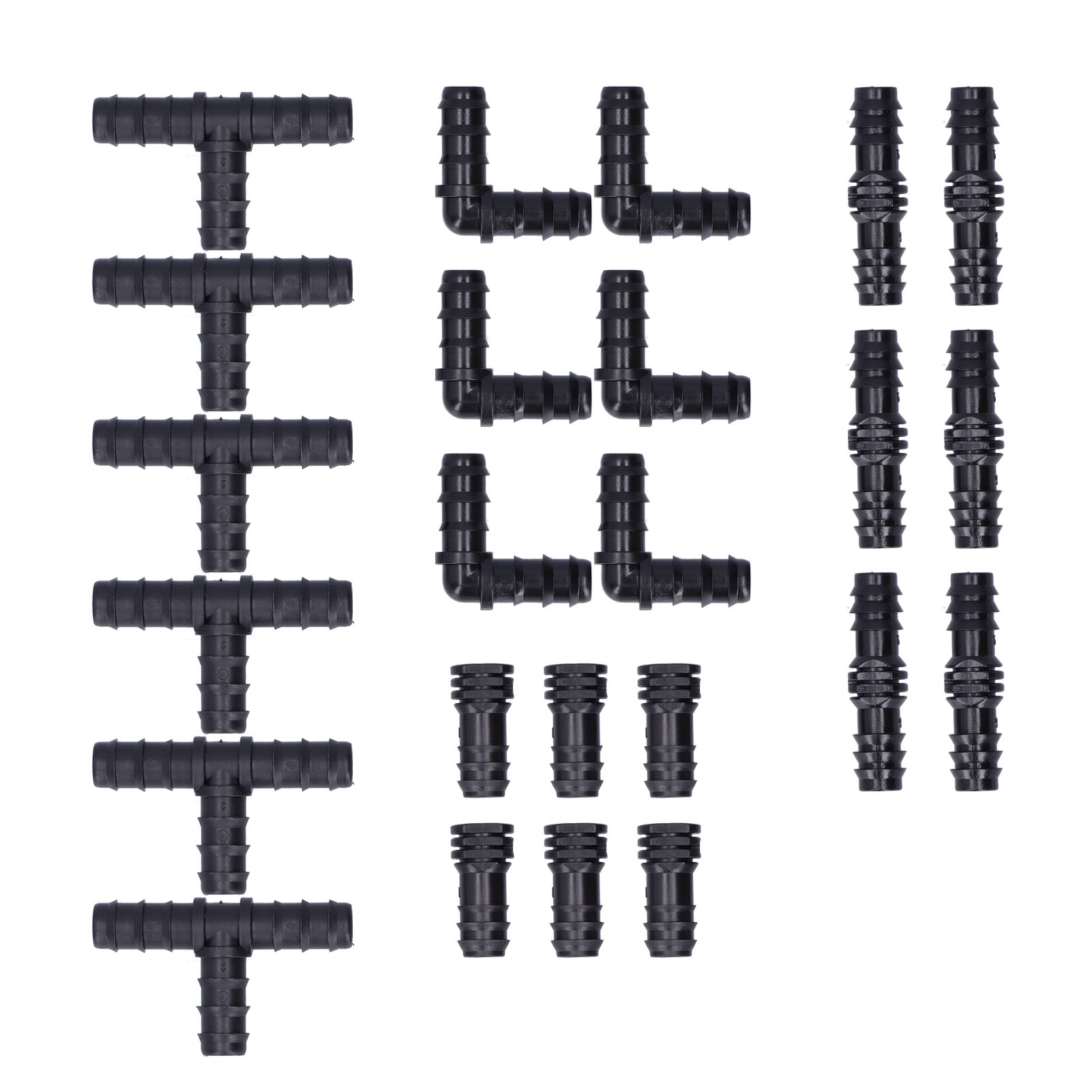 Set Mit 24 Verbindungsstücken Für Tropfbewässerungssysteme, Mit Widerhakenverbindern Für 1/2-zoll-schläuche, Ideal Für Gewächshäuser Und Gärten.