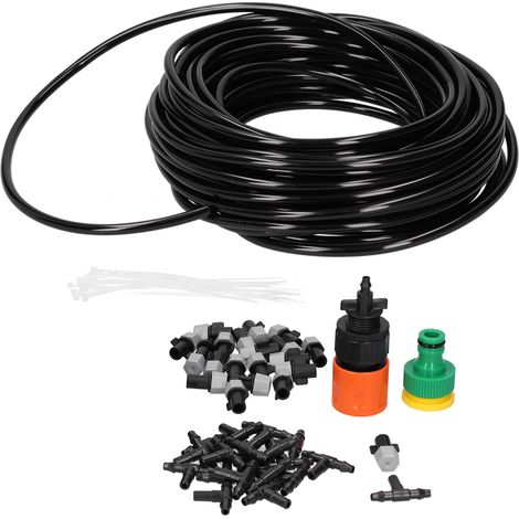 20-m-gartenbewässerungssystem Mit Sprühdüsen-set Und Erfrischendem Bewässerungszubehör