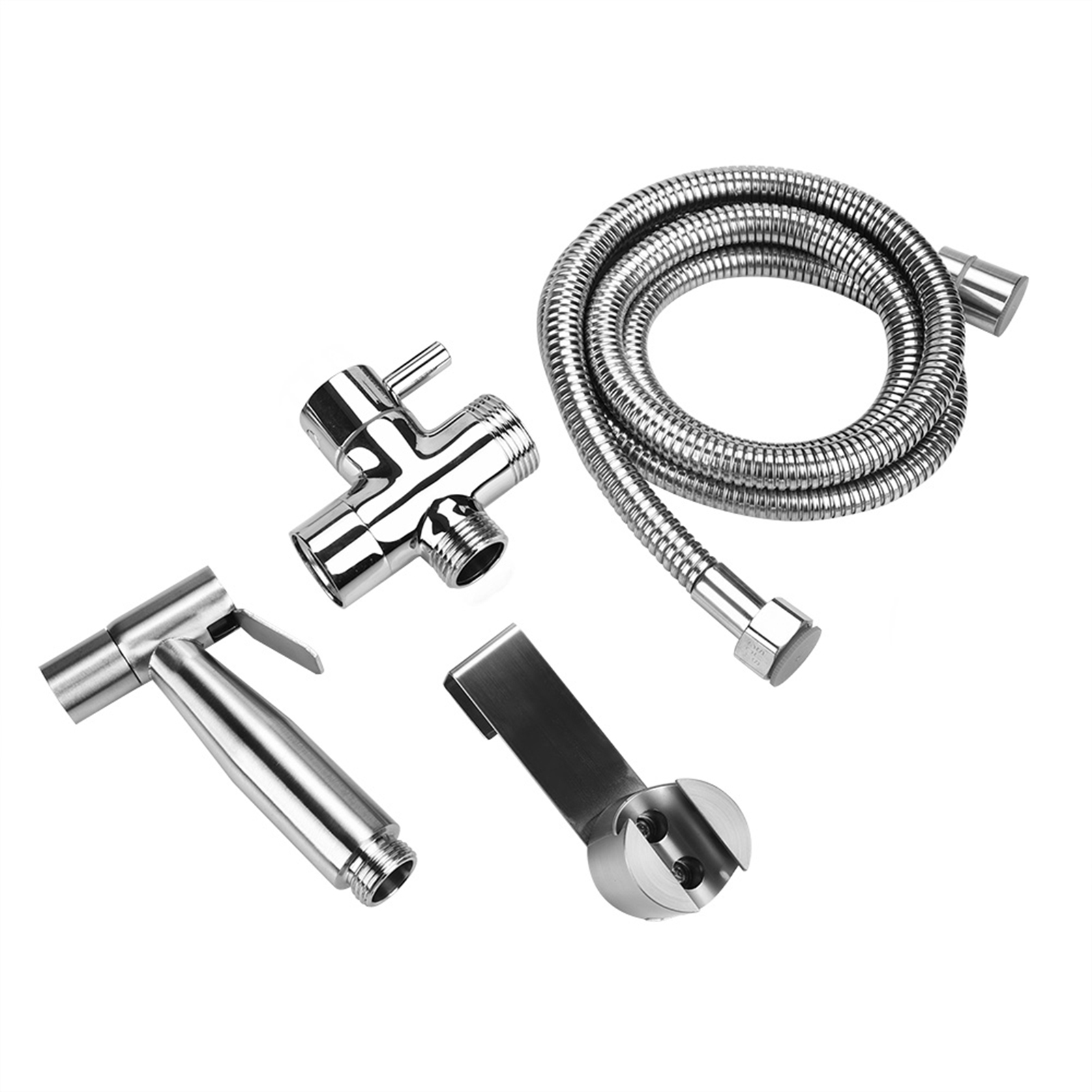 Tragbares Bidet-schlauchadapter-set Aus Edelstahl 304 Mit Handbrause Und Duschkopf (nr. 2)