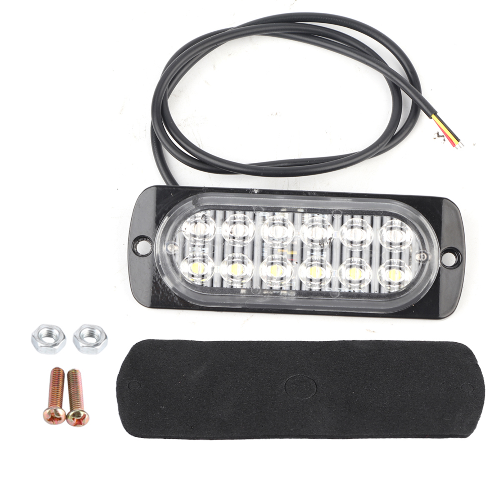 12-led-blitzleuchte (weiß/rot) Für Lkw Und Pkw (12-24 V).