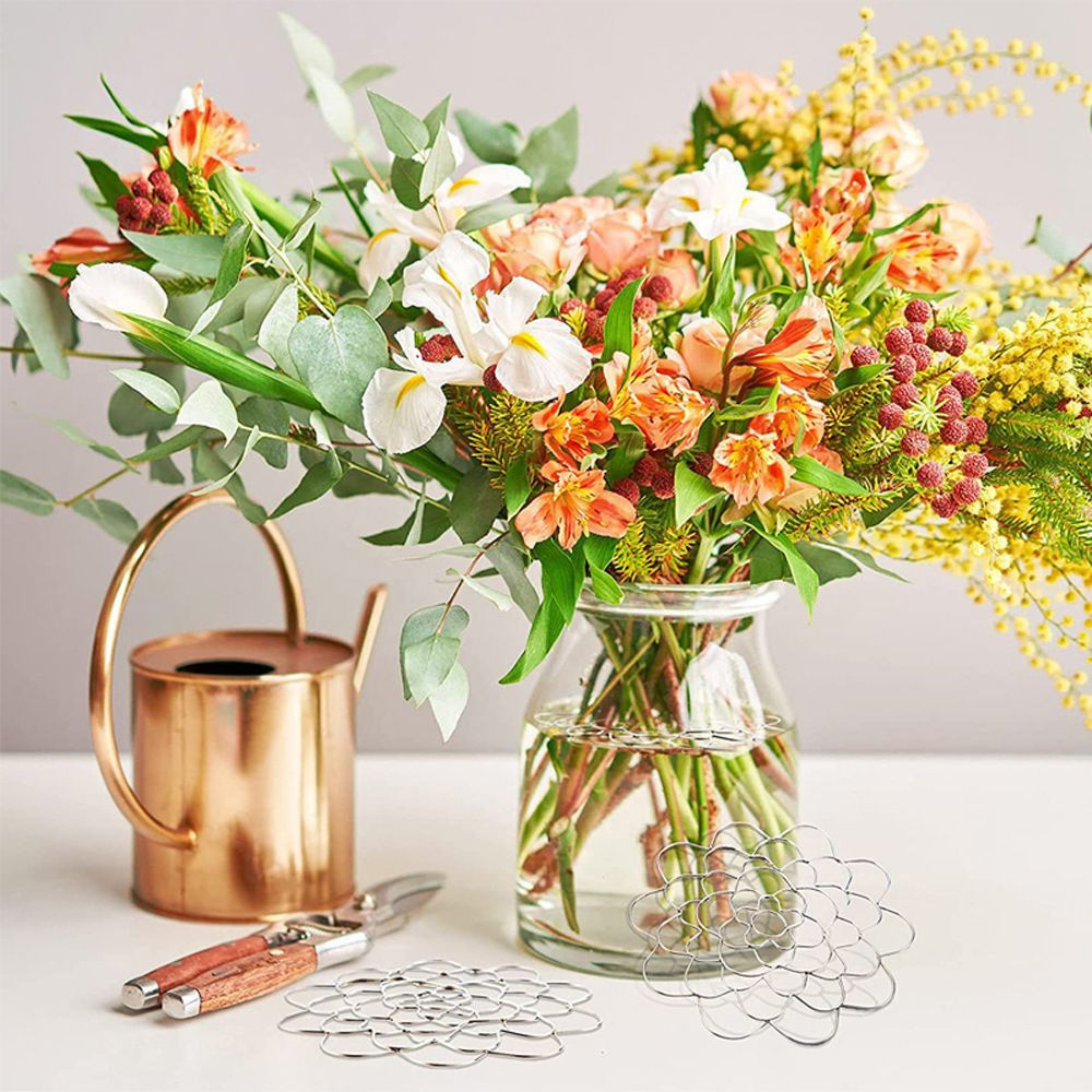 Wiederverwendbare Edelstahl-blumenstraußhalter Für Vasen Und Blumensträuße, Wohnaccessoire