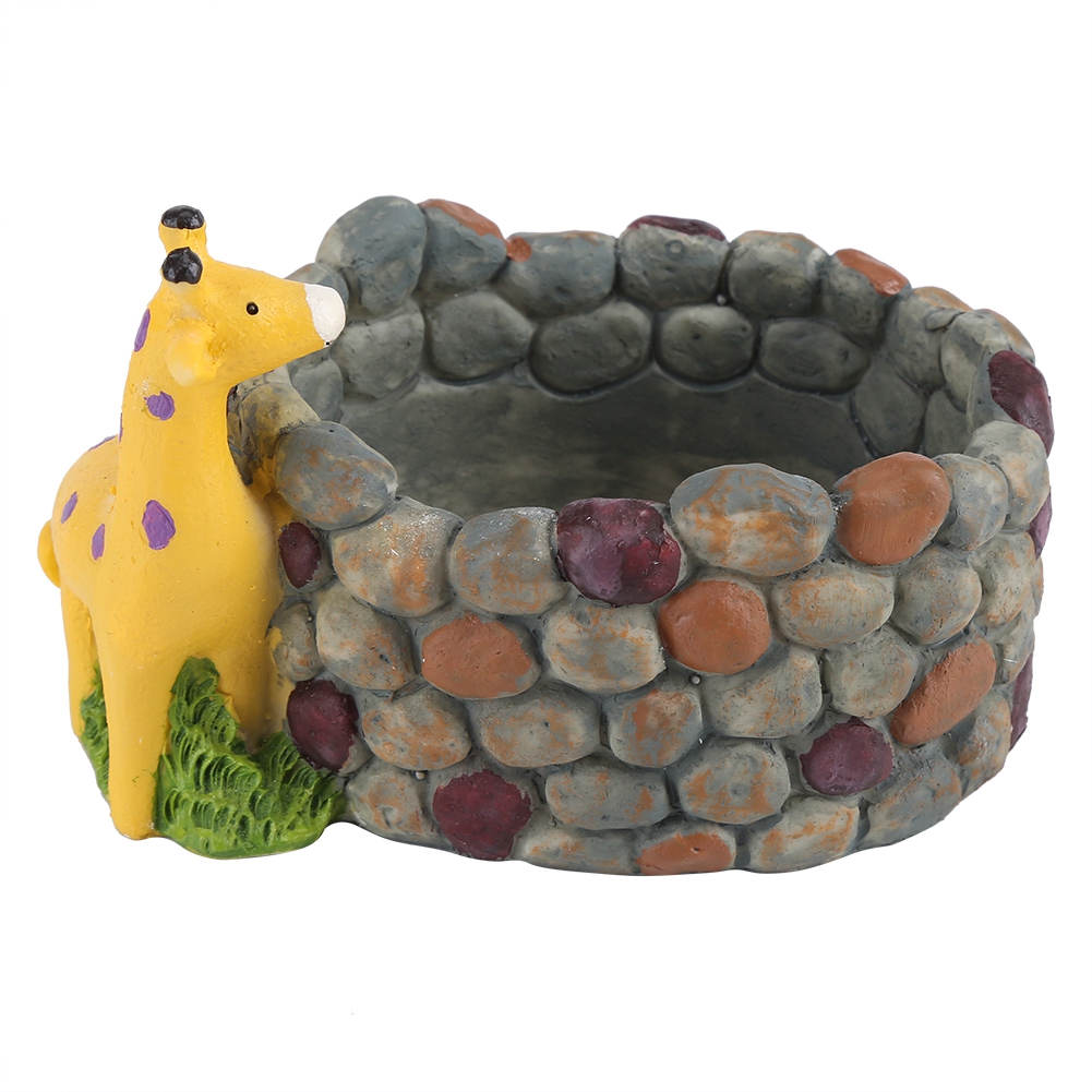 Kreativer Pflanztopf Aus Kunstharz Für Blumen/sukkulenten, Übertopf/kräutertopf, Giraffendekoration