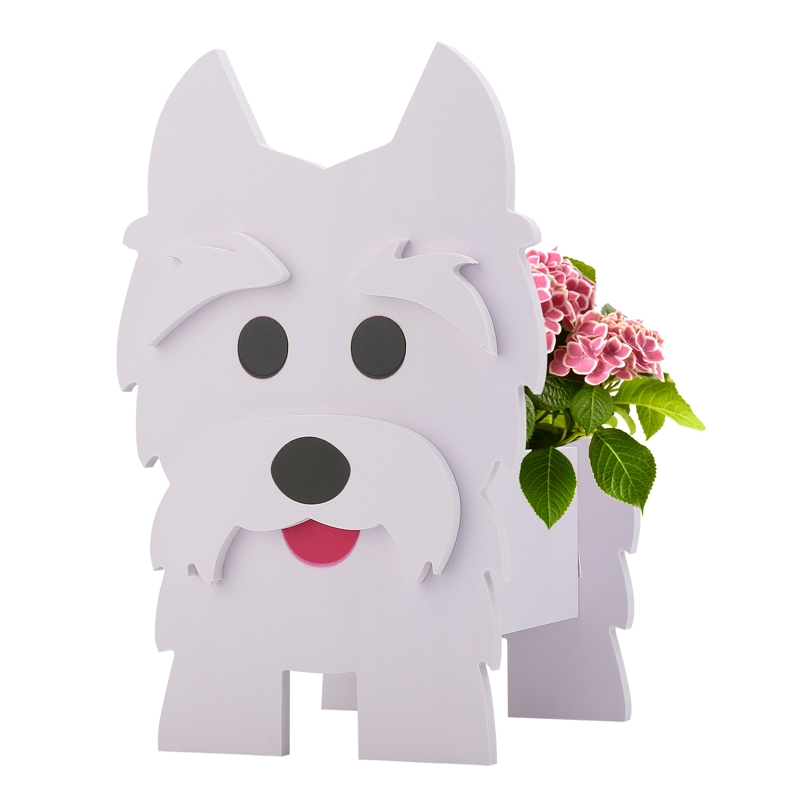 Dekorativer, Hundeförmiger Blumentopf, Hohe Tragfähigkeit, Niedlich, Für Die Dekoration Von Haus Und Garten, Westie-stil, Kleine Größe.