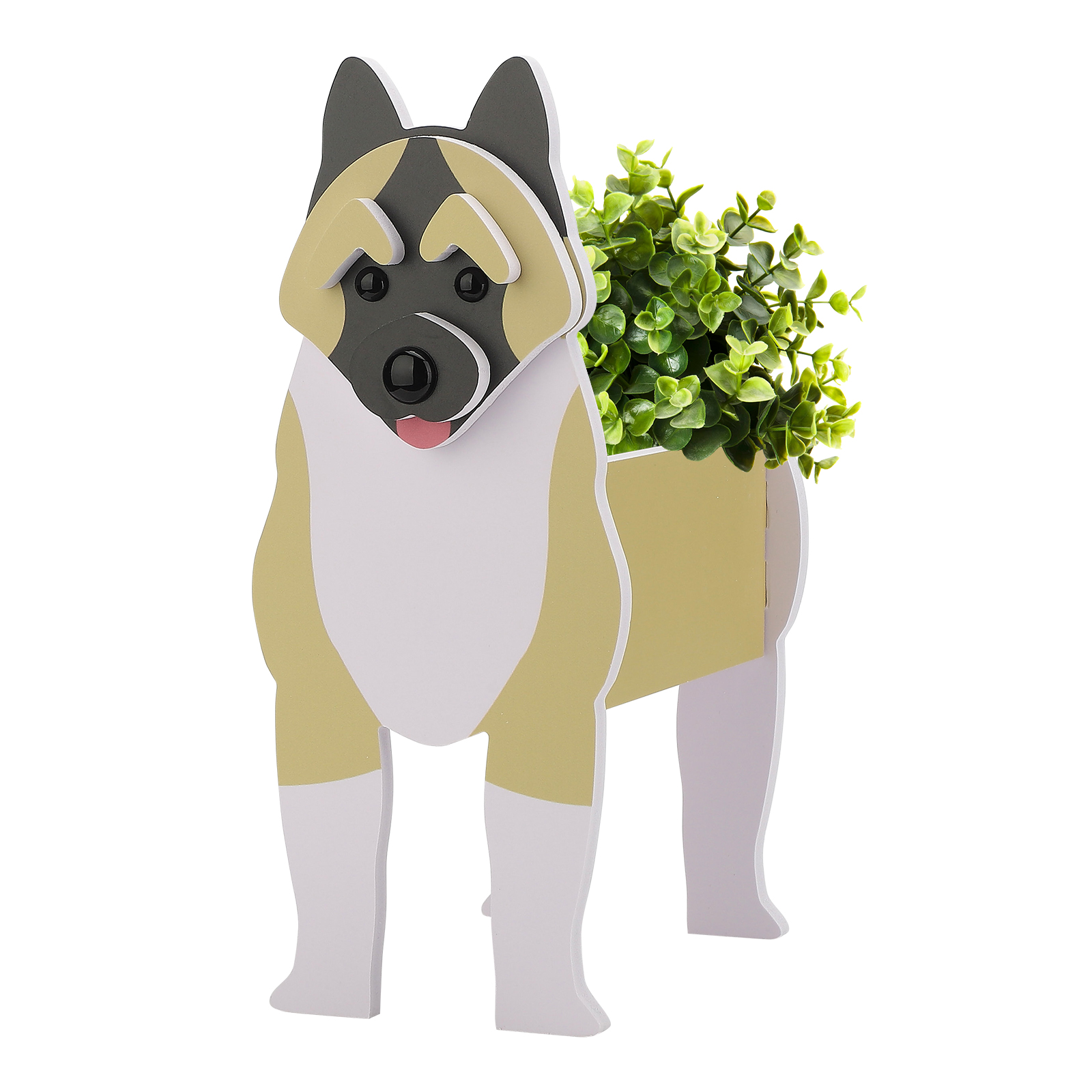 Dekorativer, Hundeförmiger Blumentopf, Hohe Tragfähigkeit, Niedlich, Für Die Dekoration Von Haus Und Garten, Akita-größe.
