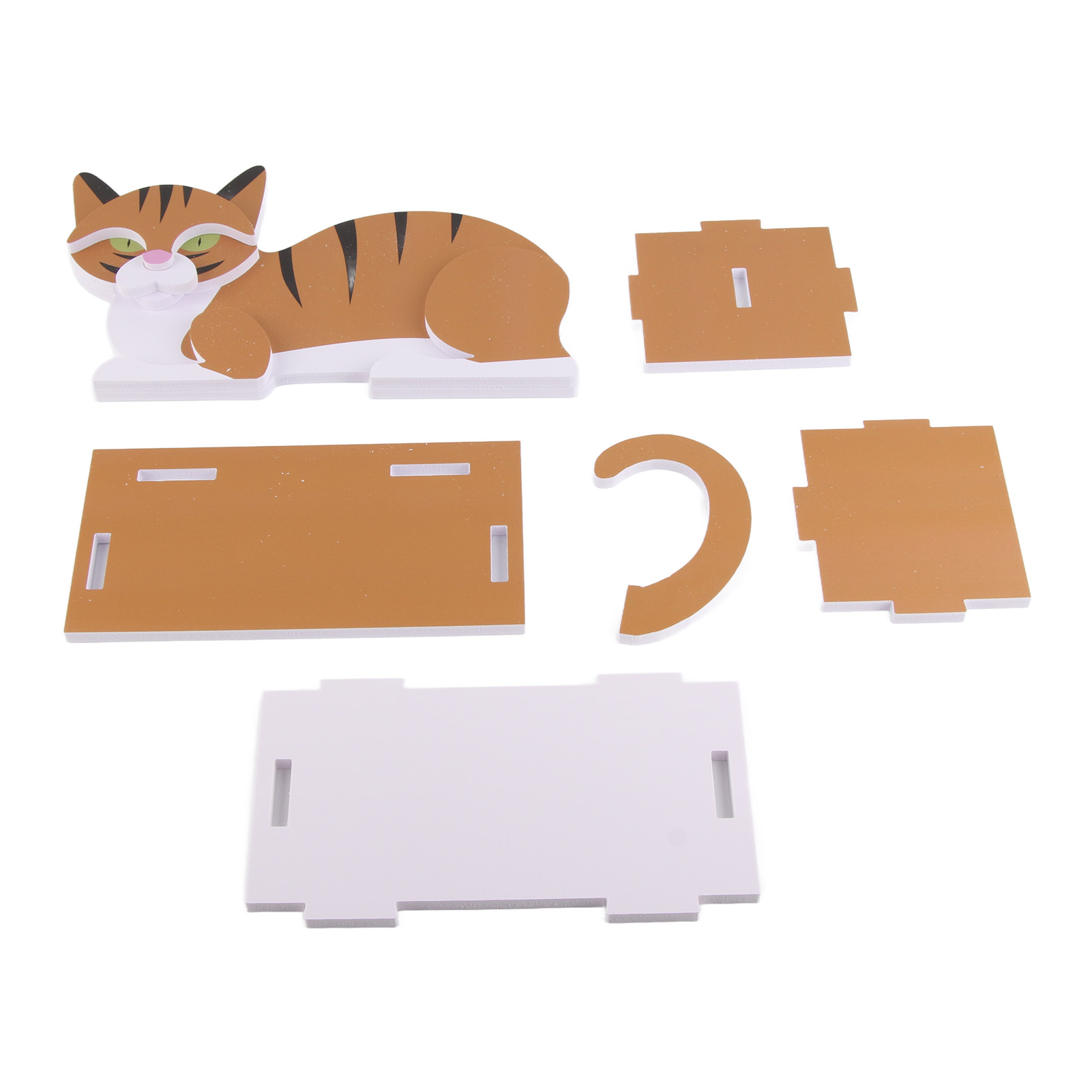 Blumentopf In Katzenform – Niedlicher Tierblumentopf – Dekoration Für Drinnen Und Draußen – Orange-weiße Katze