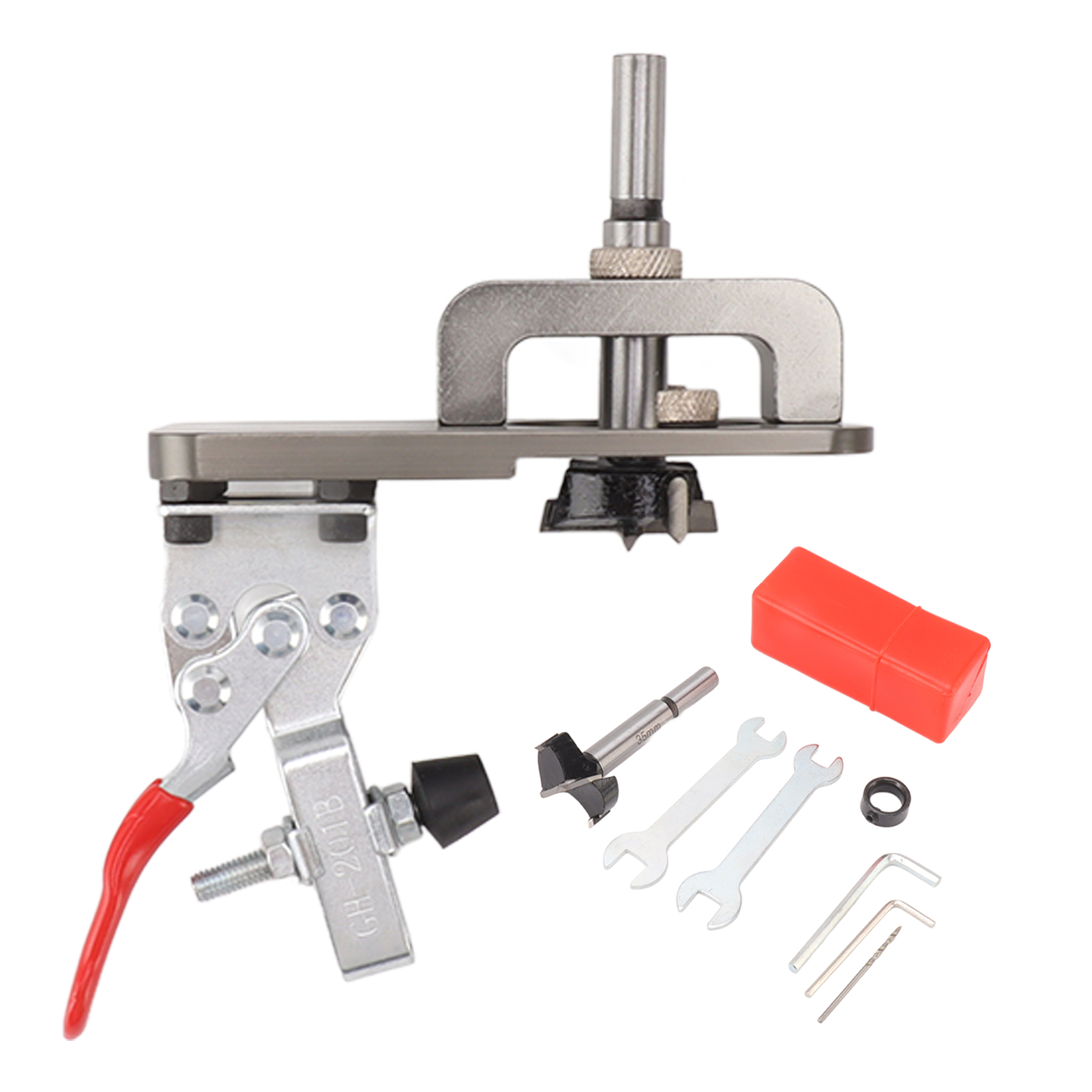 Bohrschablone Für 35 Mm Verdeckte Scharniere Aus Aluminiumlegierung, Mit Bohrführung Und Befestigungsvorrichtung Für Türen Und Schränke.