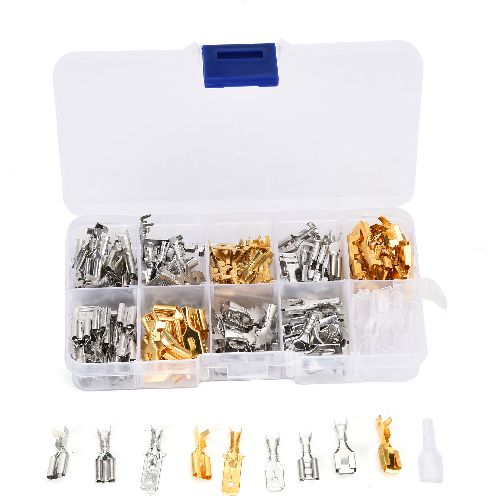 Packung Mit 150 Crimp-anschlüssen Aus Oxidations- Und Korrosionsbeständigem Messing Mit Hoher Leitfähigkeit.