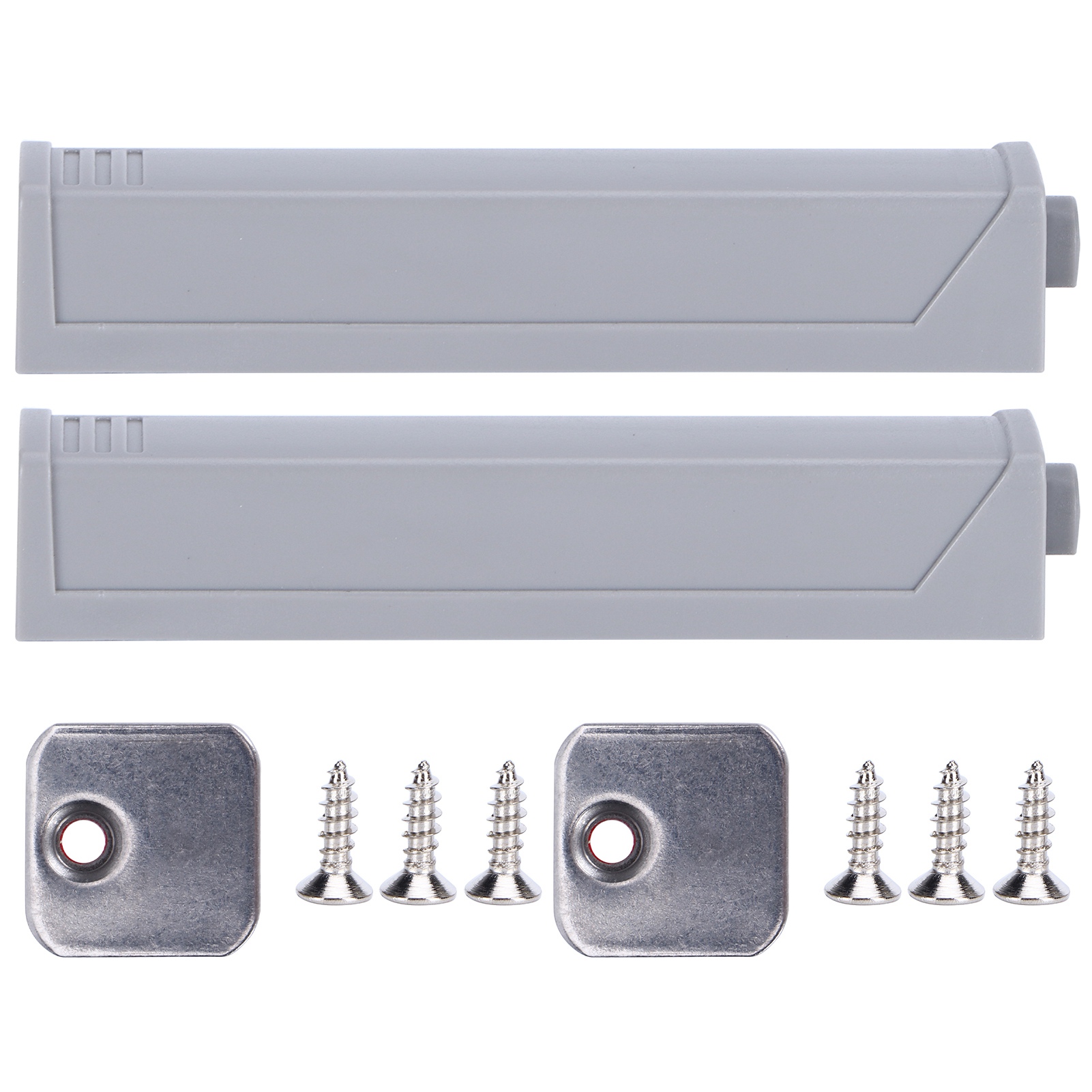 Set Aus 2 Magnetischen Push-to-open-verschlüssen Für Schubladen Und Türen, Mit Einfachem Push-to-open-system Und Dämpfer Für Schränke.