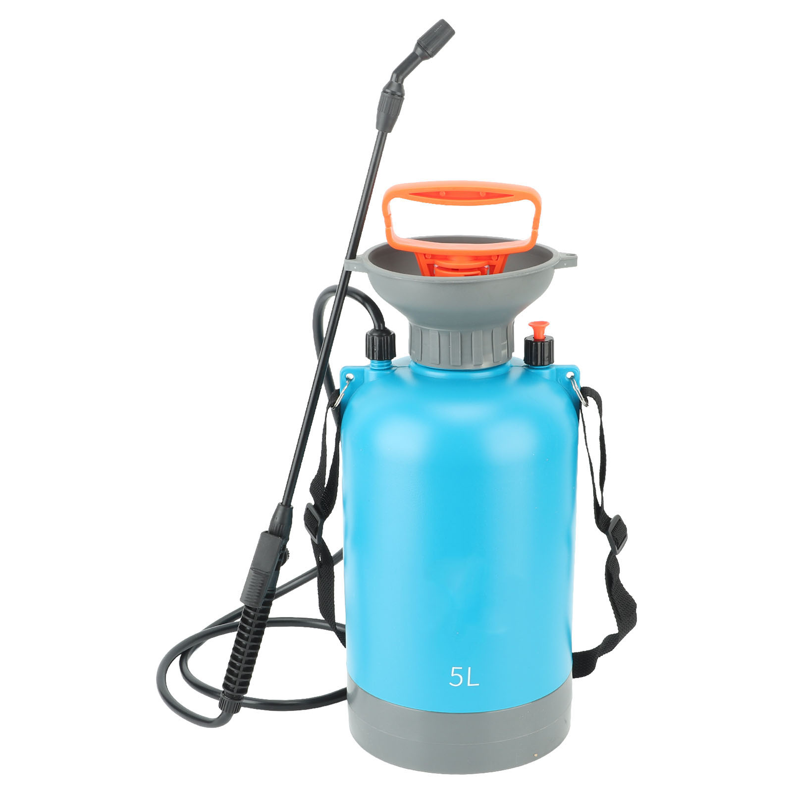 Tragbares Und Robustes Drucksprühgerät Für Rasen Und Garten, Großes Fassungsvermögen, 5 L, Blau.
