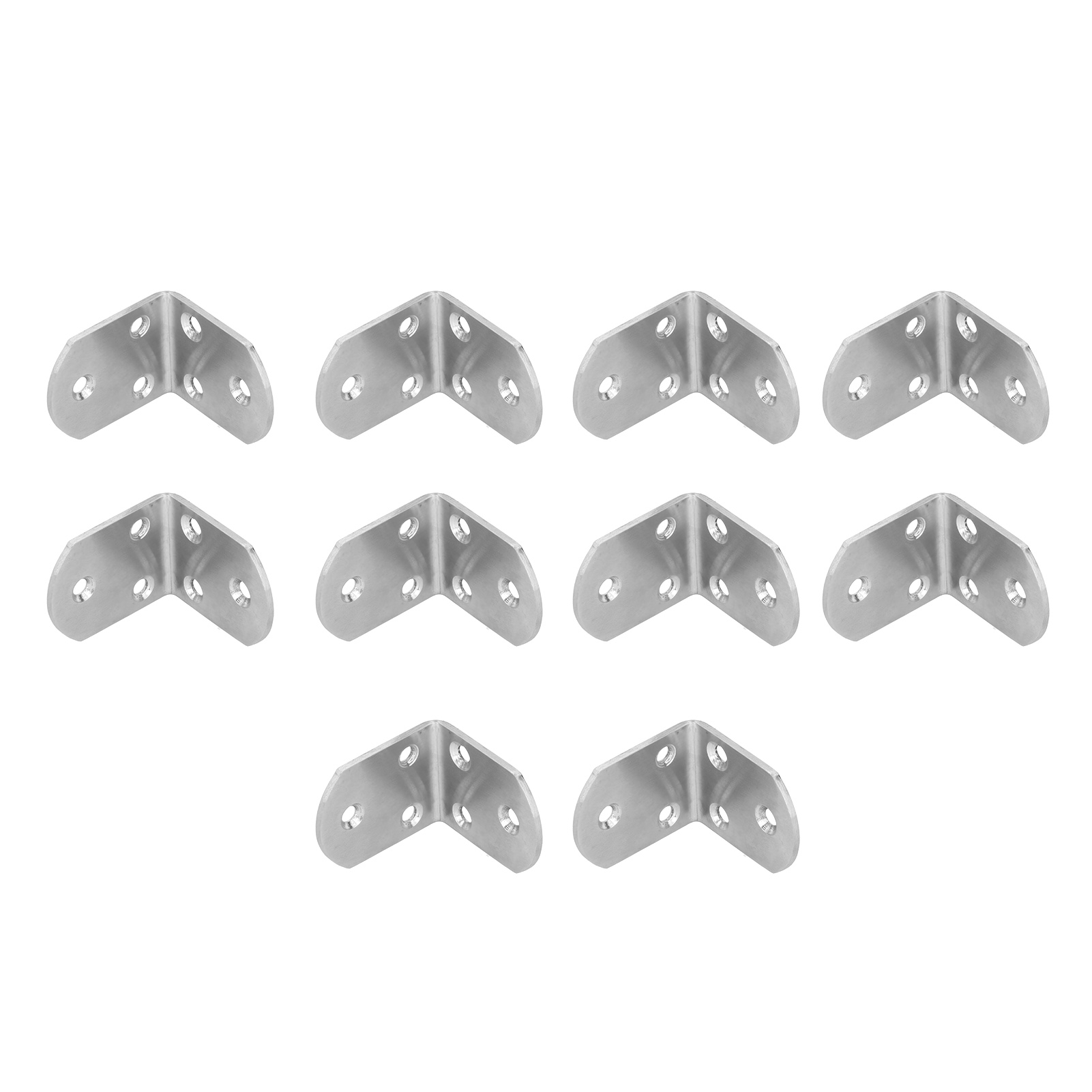 Set Mit 10 Dicken Edelstahl-eckwinkeln Für Regale Und Möbel