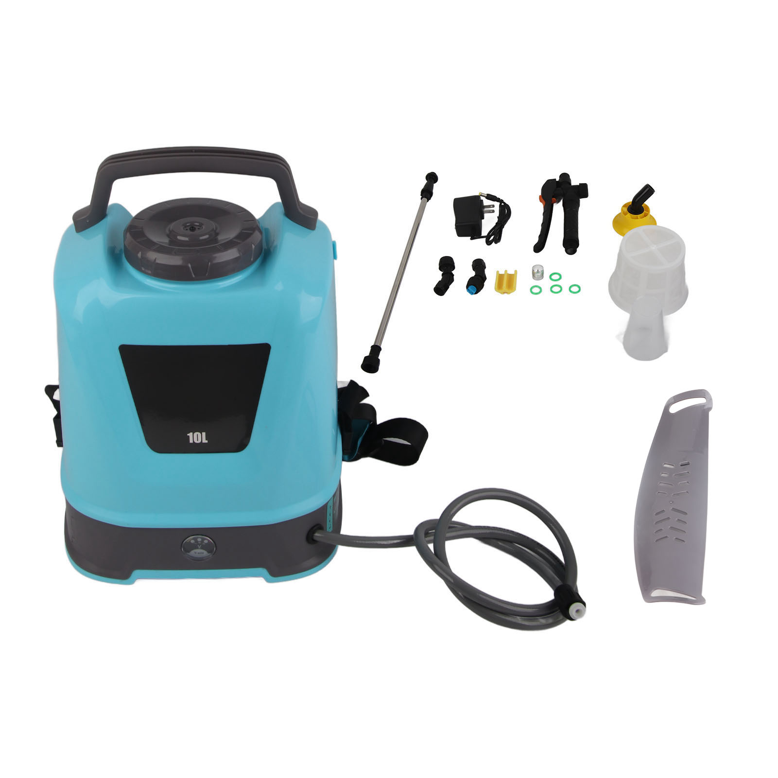 10-liter-elektrosprühgerät In Blau, Betrieben Mit Einem Wiederaufladbaren Akku Und Ausgestattet Mit Einem Griff