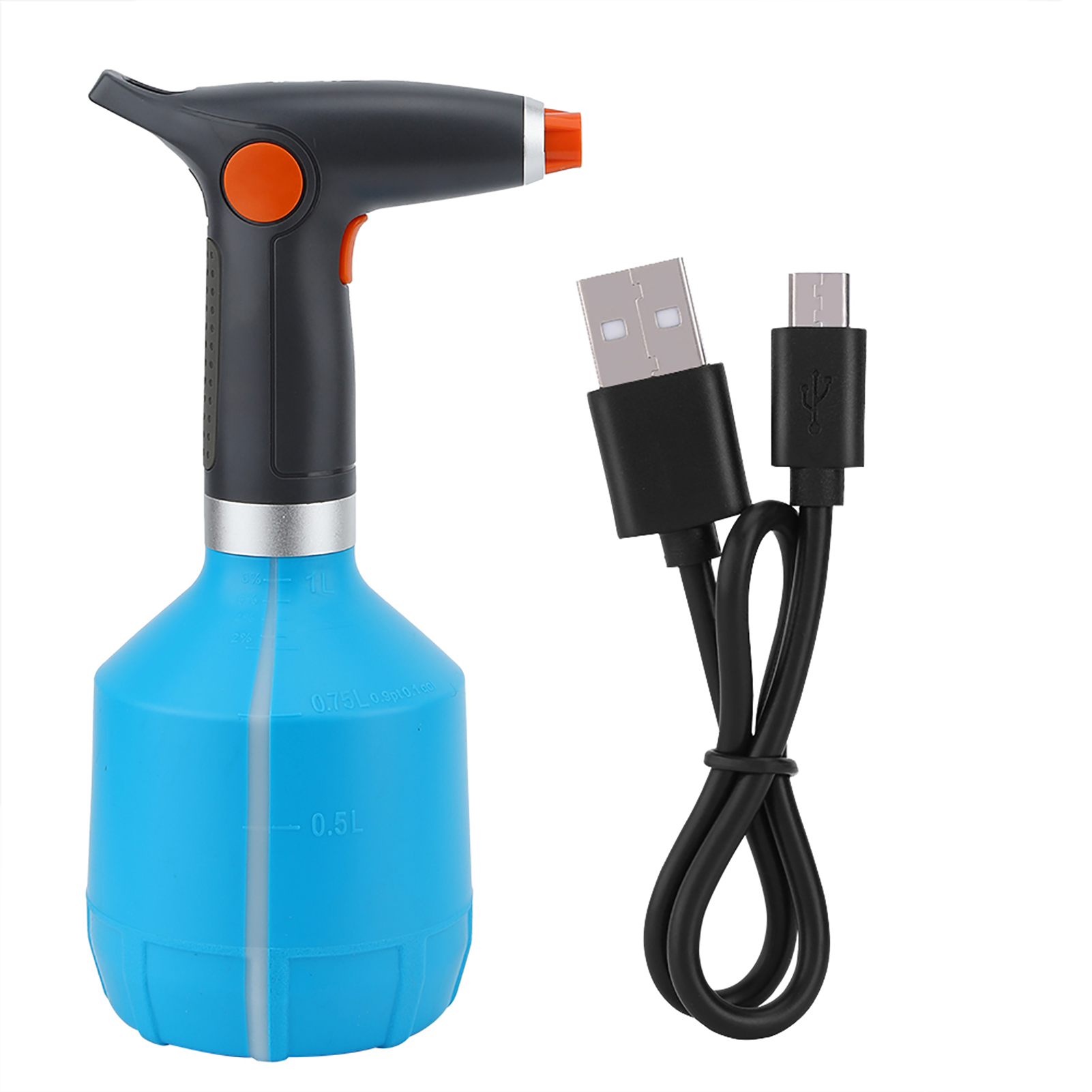 Wiederaufladbarer Elektrischer Sprüher Mit Usb-anschluss Zum Bewässern Von Blühenden Pflanzen (hellblau)