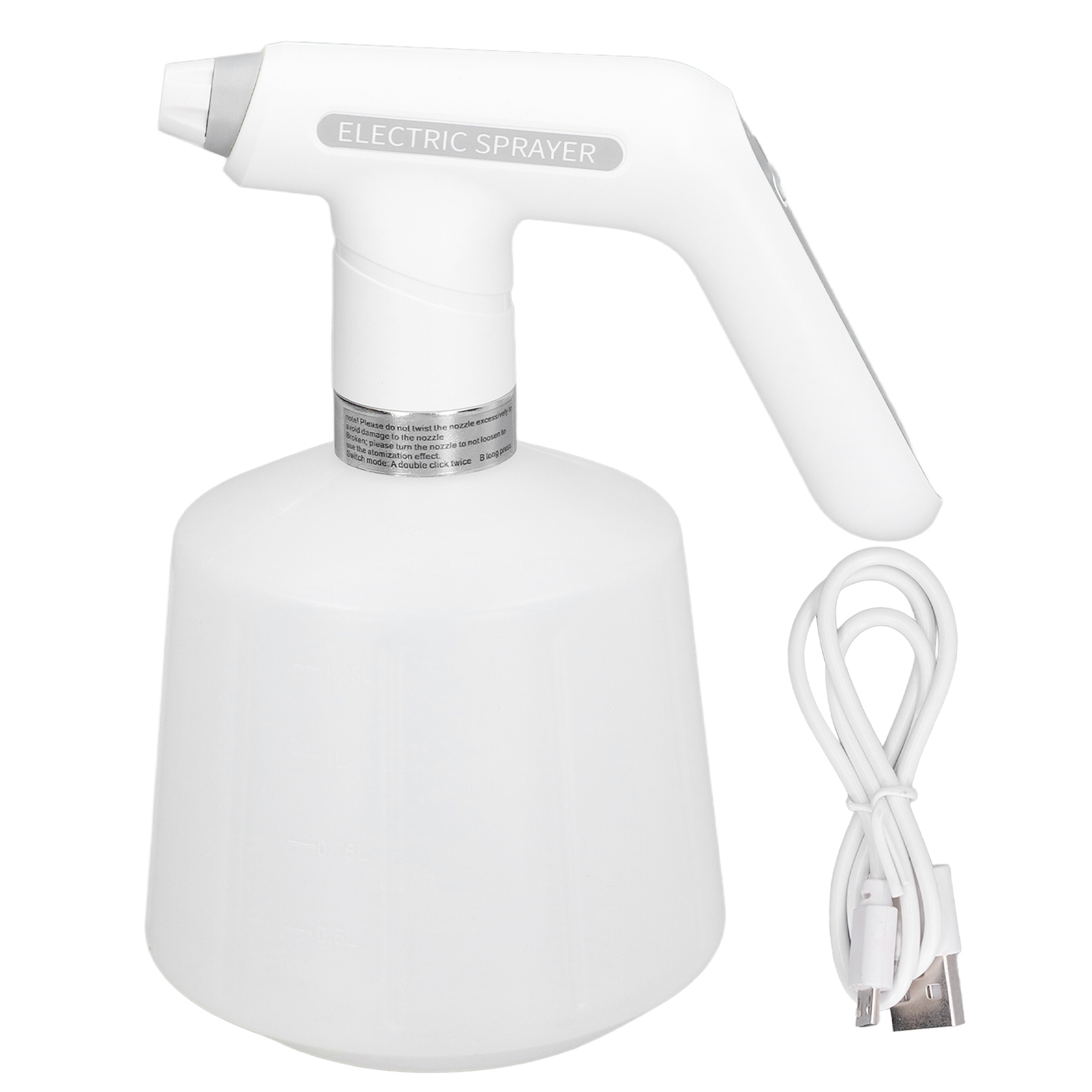 Wiederaufladbarer Elektrischer Rasensprenger Mit 2000 Mah Akkukapazität, Hergestellt Aus Abs Und Hdpe, Mit Automatischer Rotationsdüse Für Den Garten, 1,5 L Fassungsvermögen.