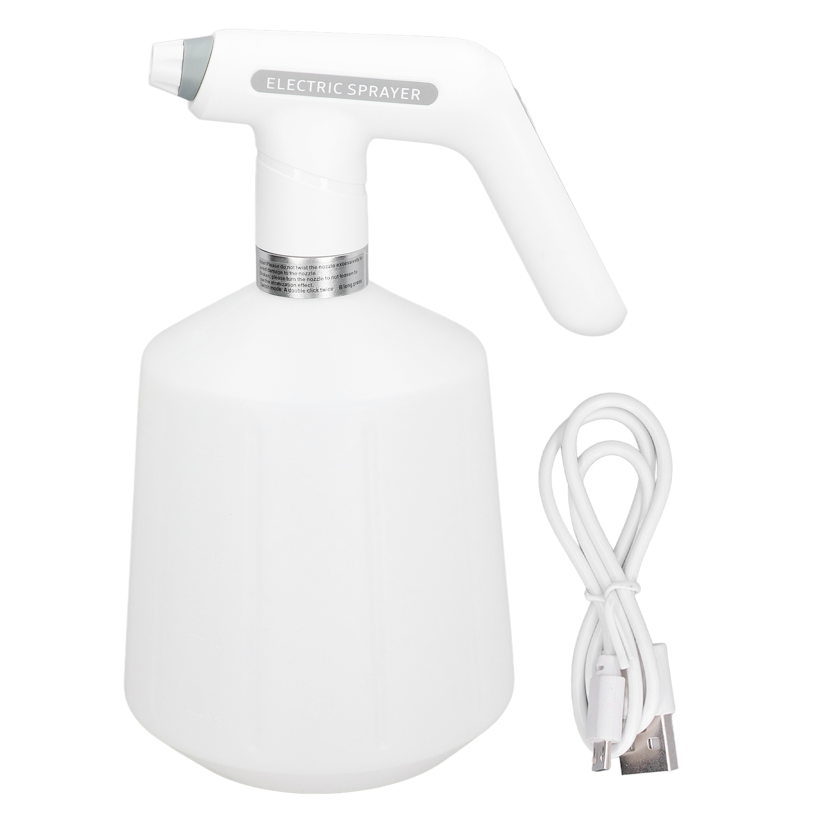 Automatischer Elektrischer Rasensprenger, 2,5 L, Usb-aufladbar, Aus Abs Und Hdpe, Mit Rotierendem Sprüharm, Für Den Garten. Kapazität: 2000 Mah.