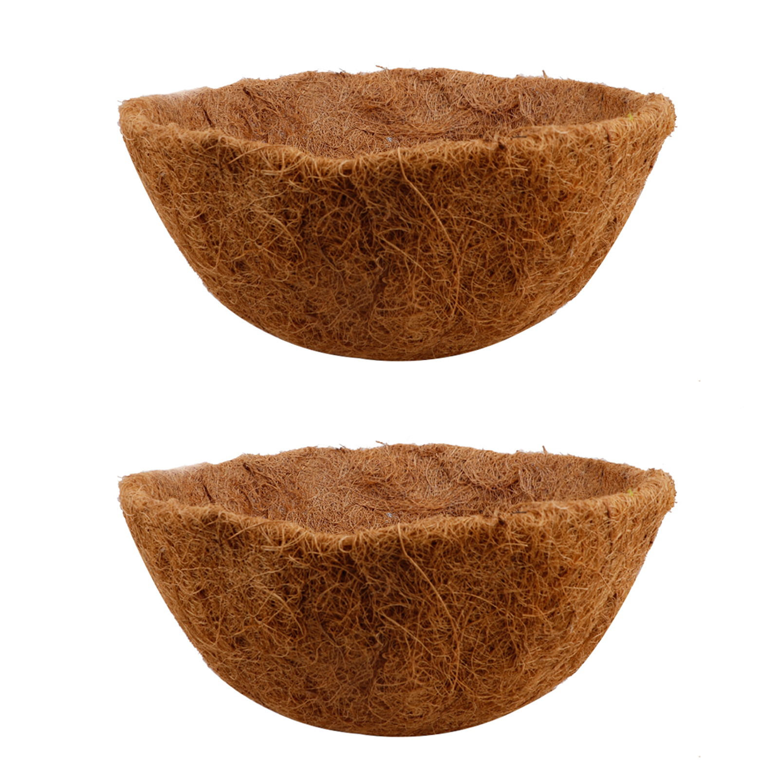 Set Aus 2 Runden Kokosfasereinsätzen Mit 35,5 Cm (14 Zoll) Durchmesser Für Hängeampeln, Ideal Für Blumen Und Gemüse.