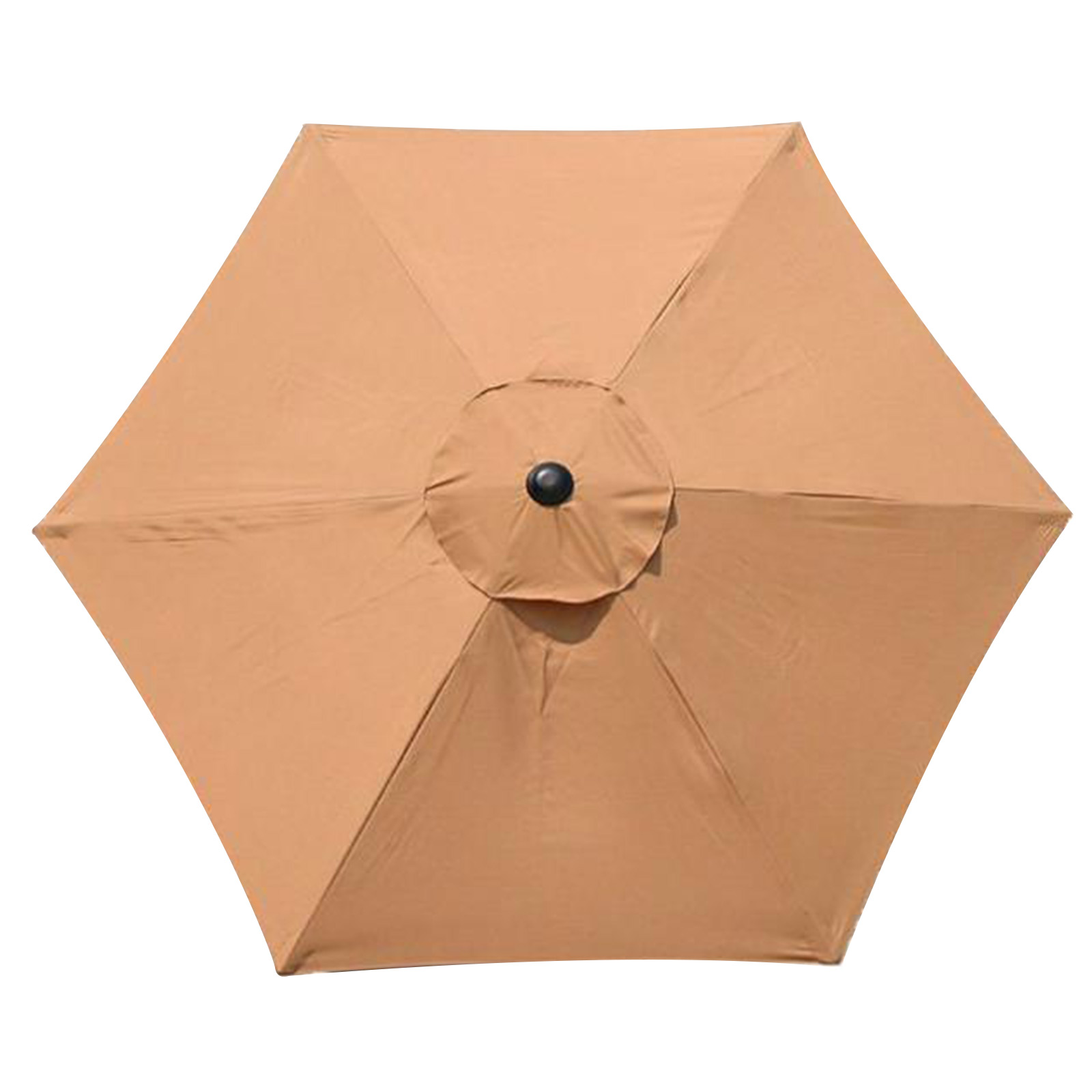 Ersatz-schirmdach In Khaki Für Terrassenschirme, 3 M (9,8 Ft), 6 Streben, Für Terrasse, Garten Oder Balkon.