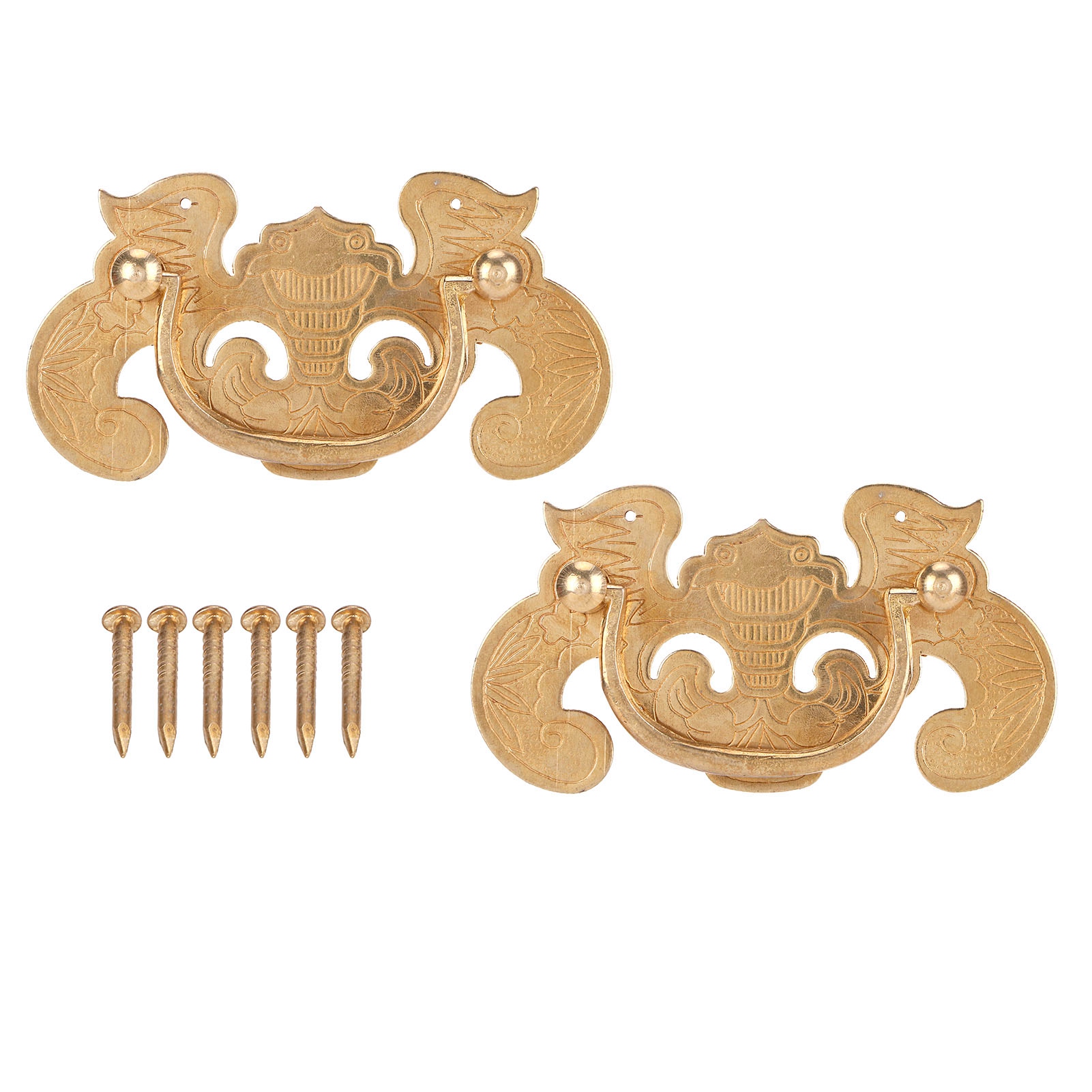 Set Aus 2 Retro-fledermausgriffen, Antike Möbelbeschläge Für Holzschranktüren