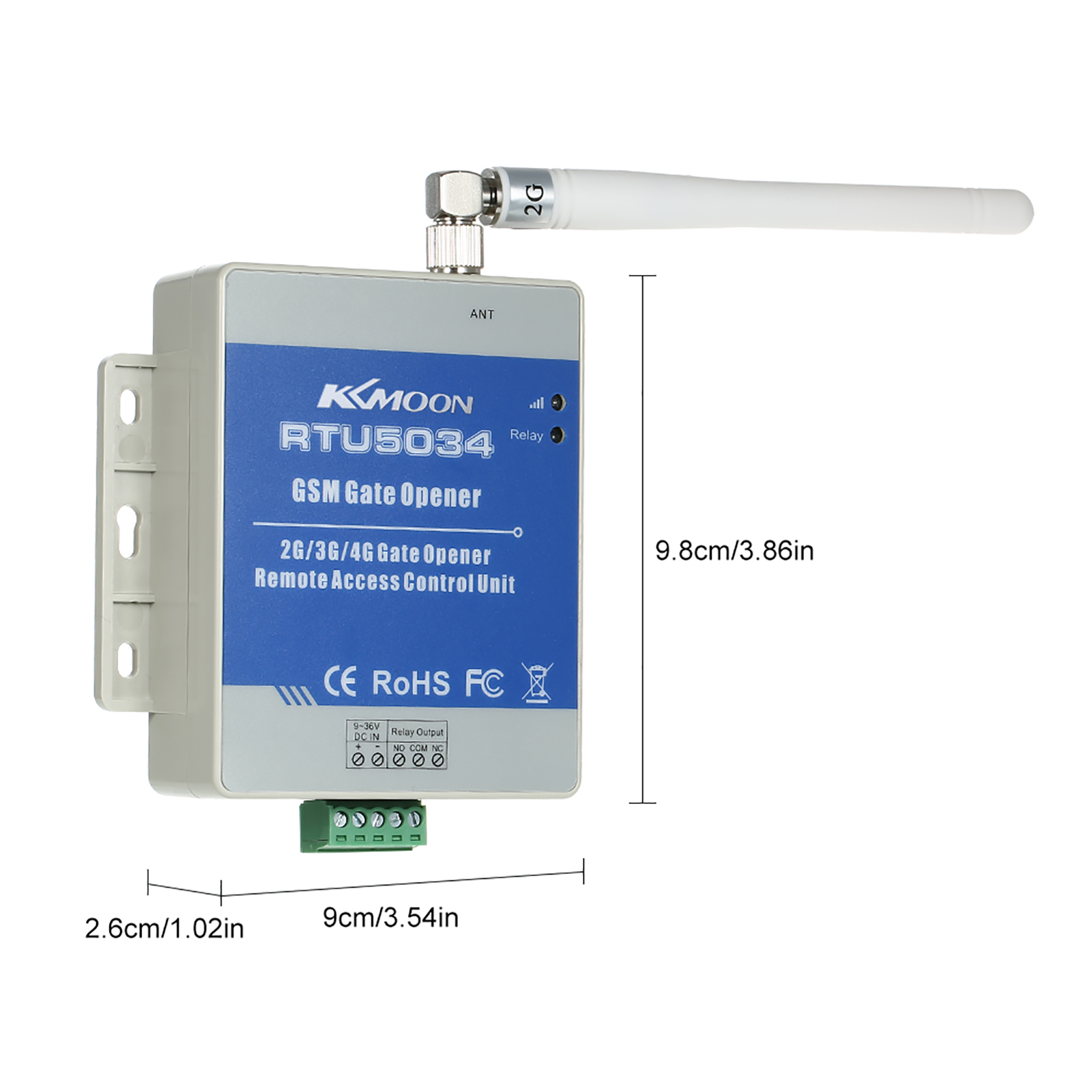 Kkmoon® Gsm-fernbedienung Für Tür- Und Toröffner: Relaisfunktion, Kostenlose Anrufe Und Sms, Kompatibel Mit 850/900/1800/1900 Mhz
