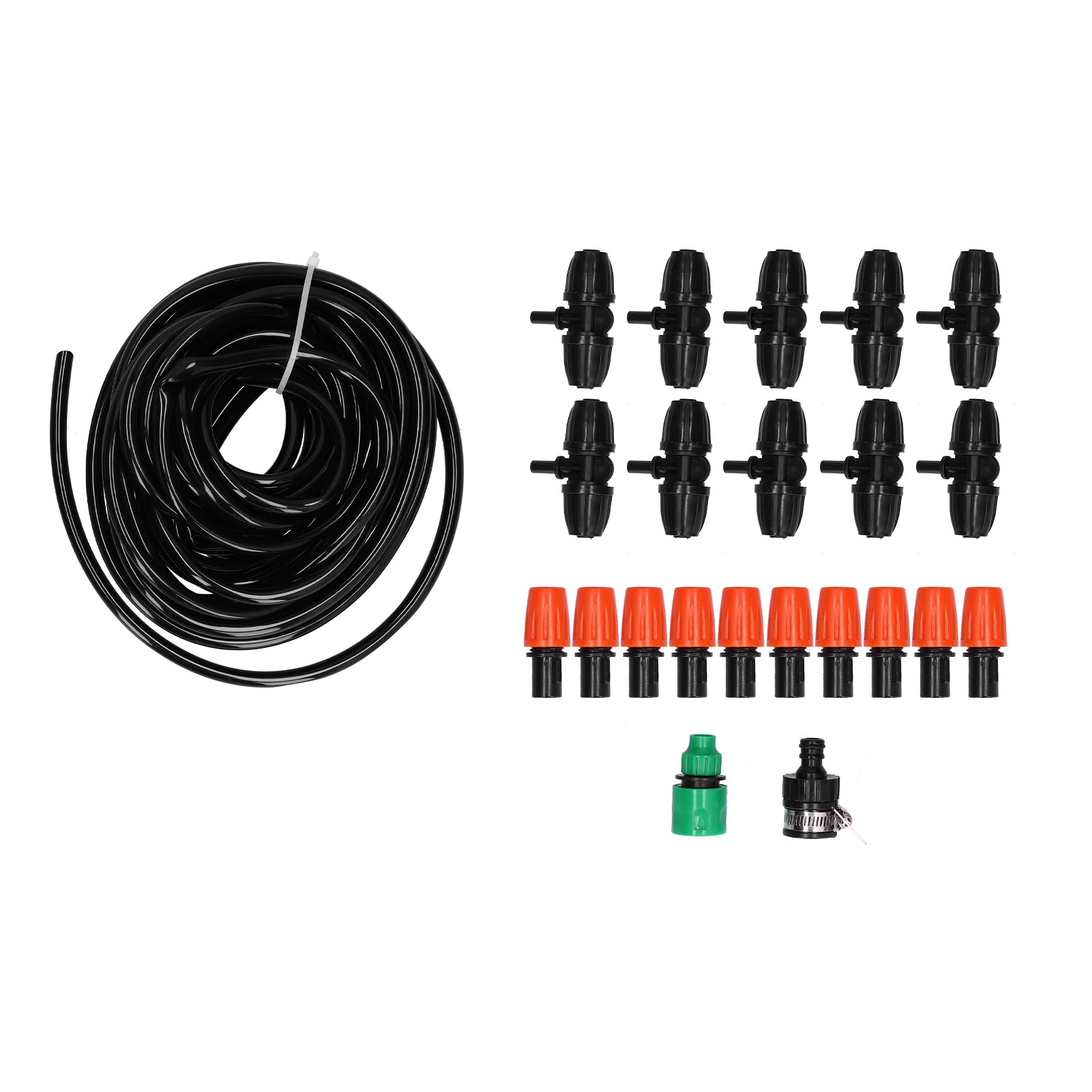 Gartenbewässerungssystem Mit 10 M (8/11 Zoll) Schlauch Und 10 Verstellbaren Mikrosprinklerdüsen.