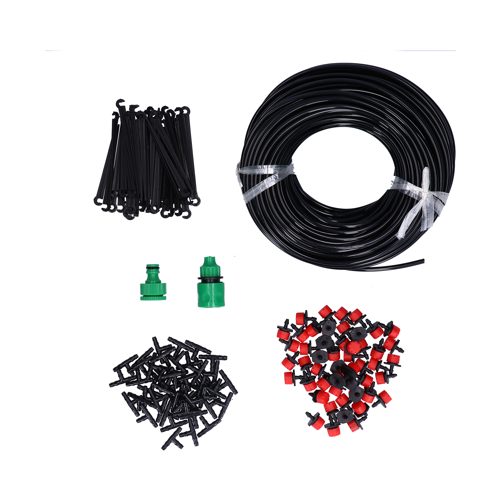 50-m-gartenbewässerungssystem, 4/7-tropfdüsen-set, Automatische Bewässerungsarmaturen