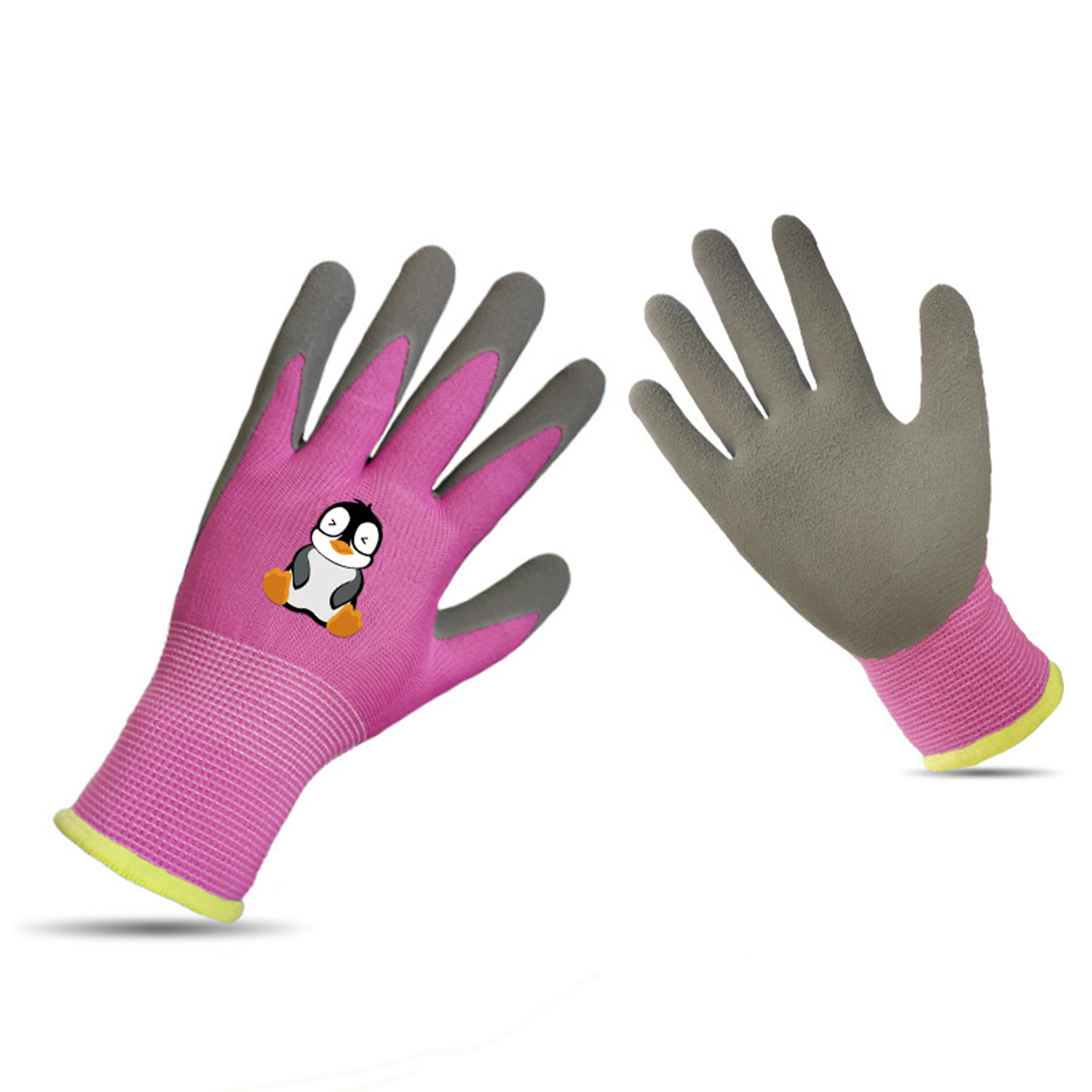 Set Mit 3 Kinder-gartenhandschuhen, Leuchtende Farben, Niedliches Dinosaurier-muster, Rutschfest, Reduziert Die Ermüdung Der Hände, Für Kinder Von 11-13 Jahren (blau).