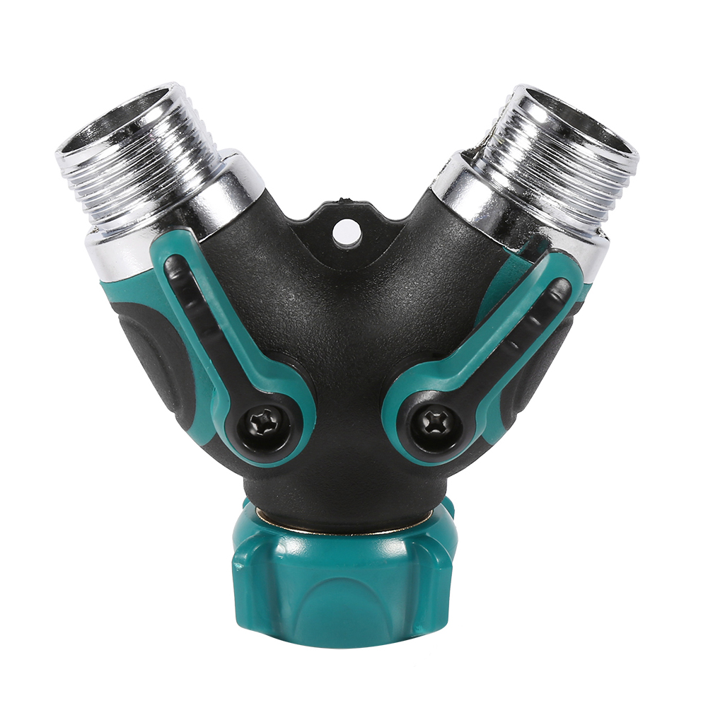 Robuster 2-wege-y-verbinderadapter Npt3/4" Für Gartenschläuche Mit Integriertem Ventil.
