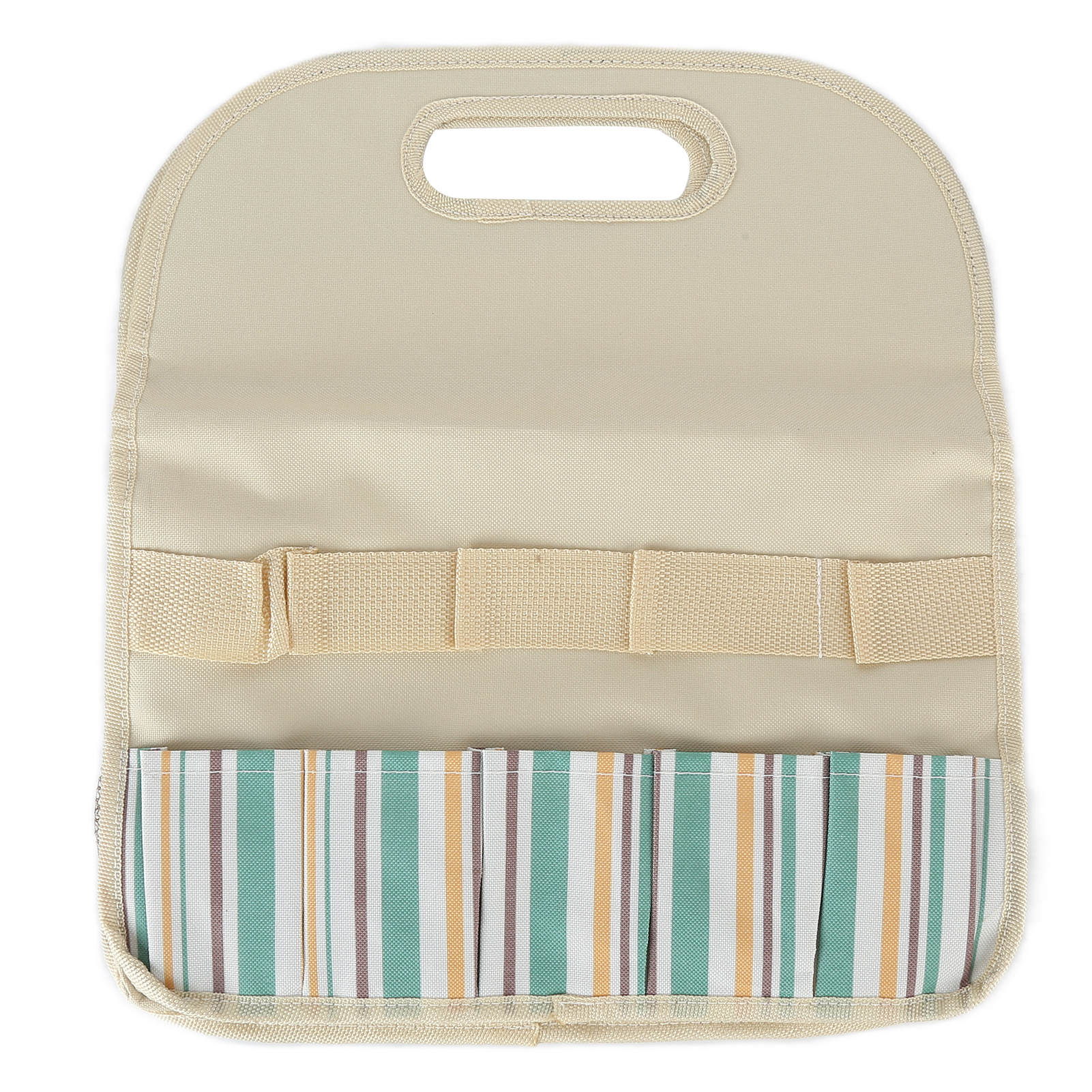 Große Werkzeugtasche In Khaki-optik, Ideal Für Gartenarbeit, Haushalt Und Holzbearbeitung. Tragbare Aufbewahrungstasche Mit Khaki-streifen.
