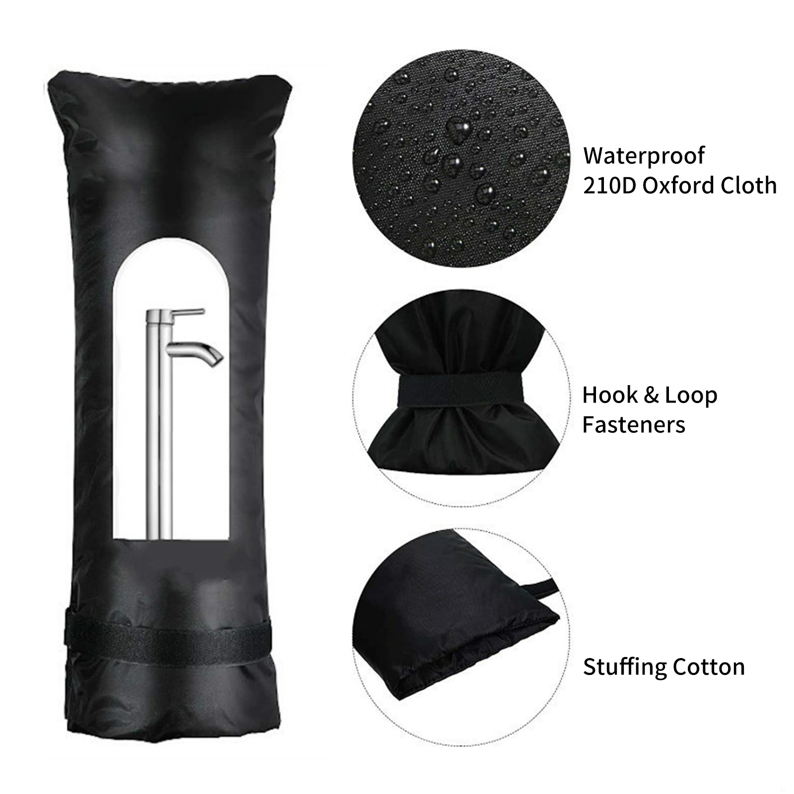 Außenwasserhahn-abdeckung Zum Schutz Vor Frost Im Winter, Lange Frostschutzabdeckung, Staub- Und Winddichter Schutz Für Den Außenwasserhahn.