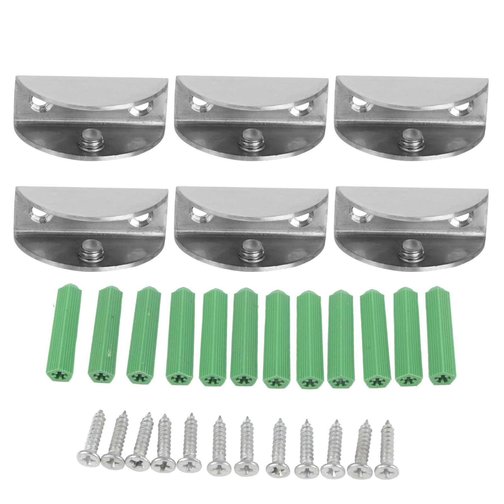 Set Mit 6 Glasbefestigungsclips Aus Gebürstetem Edelstahl, Werkzeug Zur Paneelbefestigung, Für Den Heimgebrauch