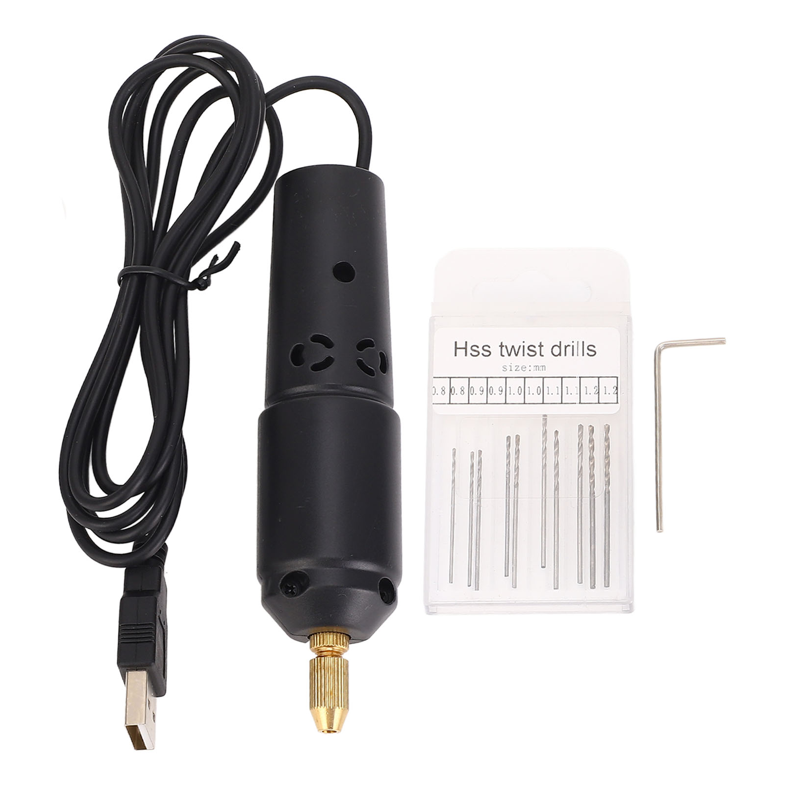 Usb-handbohrmaschine Mit Spindelstock Zur Schmuckherstellung Aus Kunststoff, Harz Und Holz (5v, 2a)