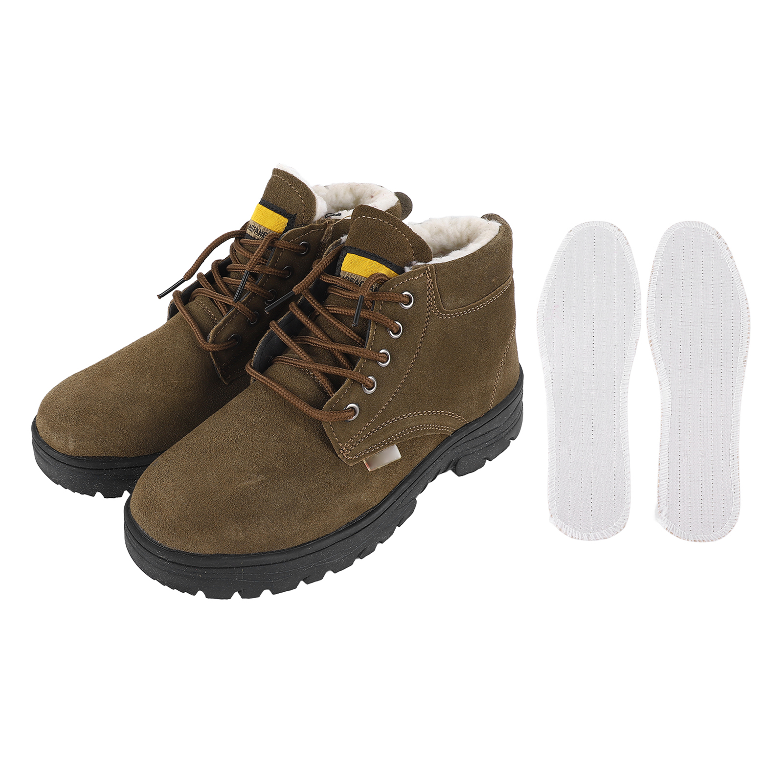 Hohe, Gepolsterte Sicherheitsarbeitsschuhe Für Herren Mit Dickem Schaft, Stoß- Und Durchtrittsicher, Ideal Für Den Winter.