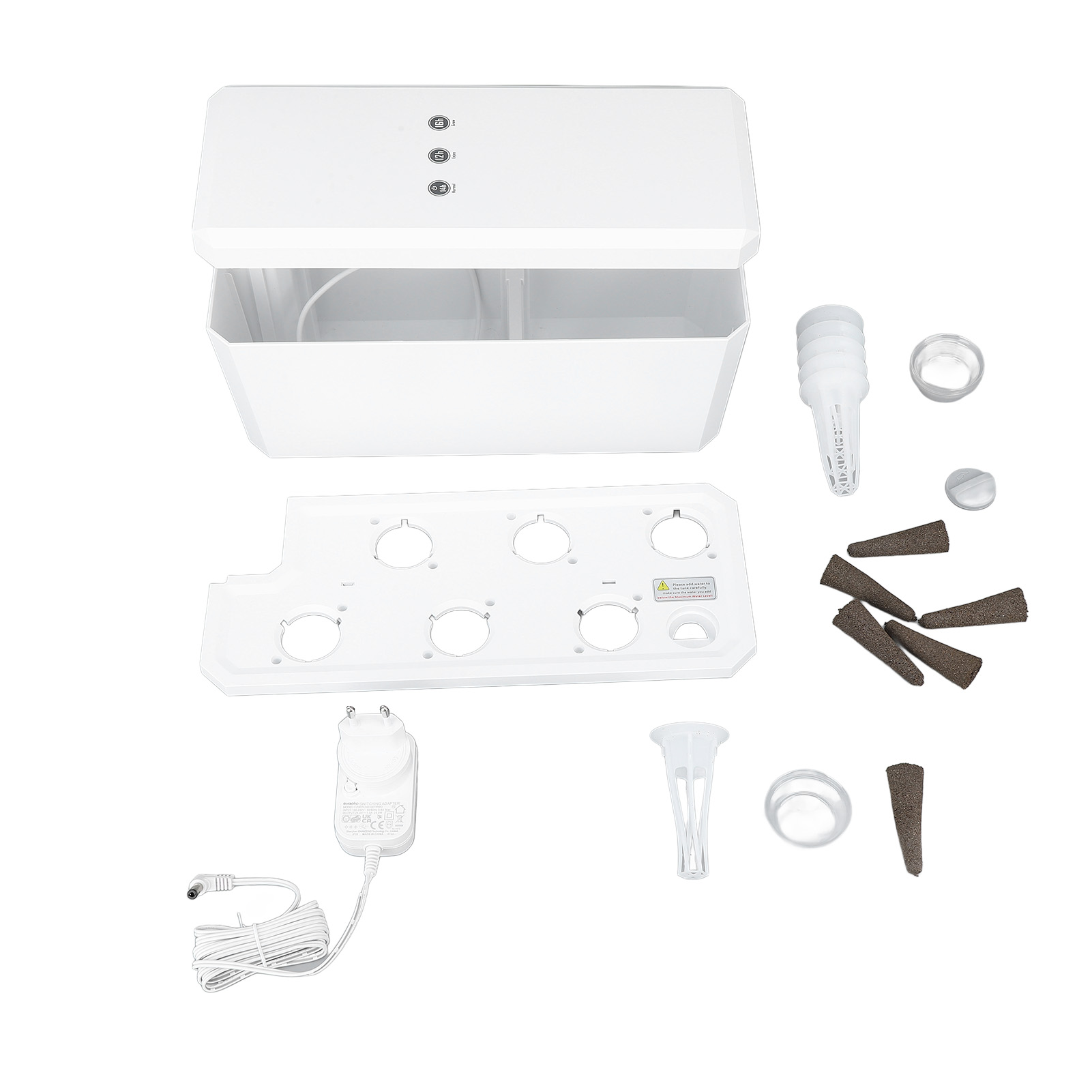 Hydroponisches Anbausystem Mit Led-beleuchtung, Automatischer Steuerung, Intelligentes Pflanzgerät Für Den Kräutergarten In Innenräumen, 100–240 V, Eu-stecker, Weiß