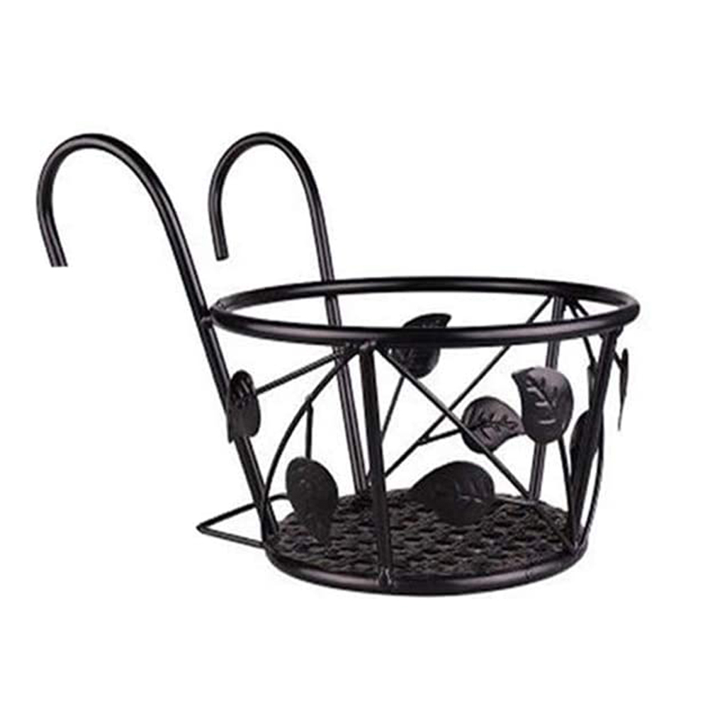 Hängende Eisenhalterung Für Pflanzgefäße, Blumentöpfe Und Andere Pflanzen, Ideal Für Terrassenzäune, Balkone Oder Veranden.