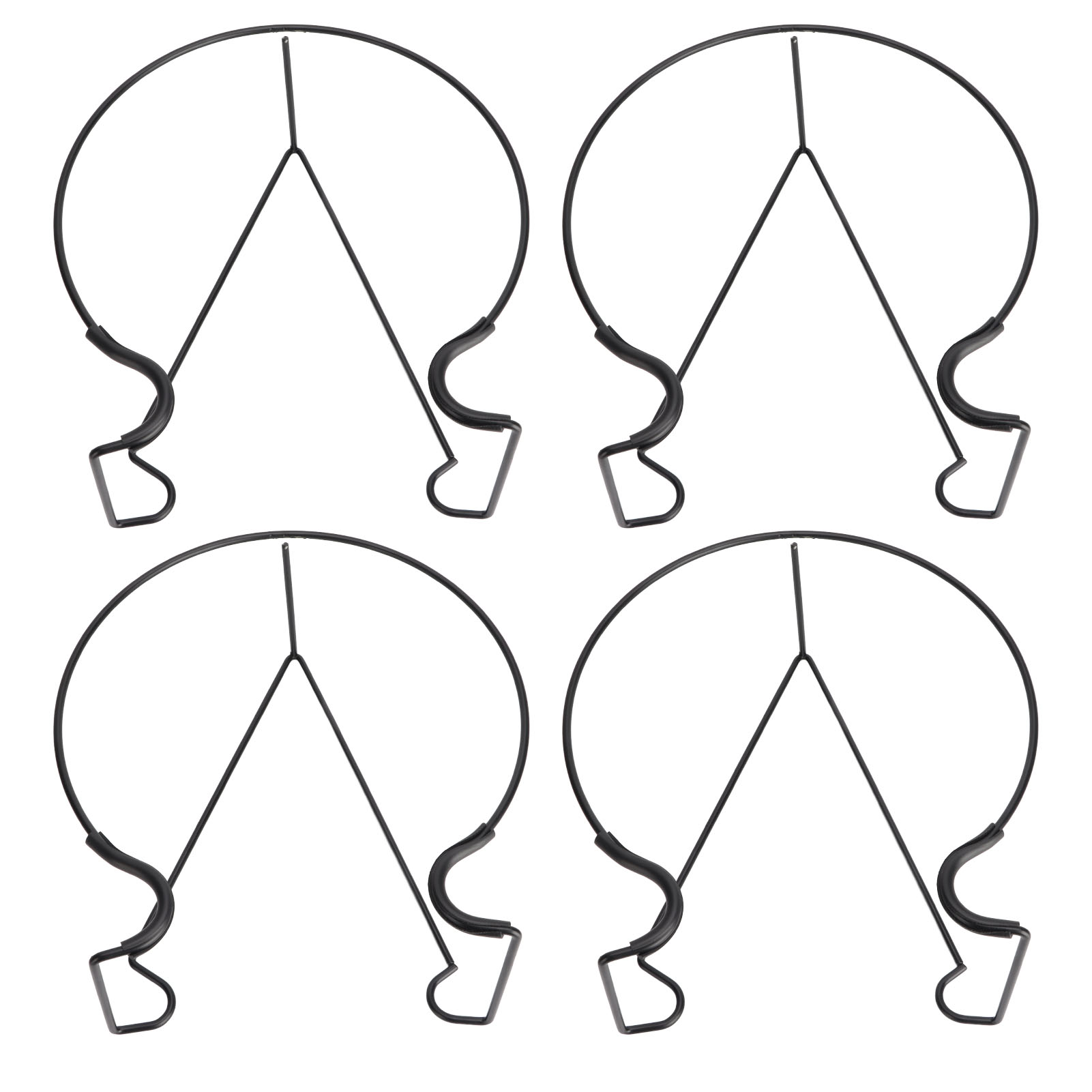 Hängender Blumentopfhalter Aus Eisen, Einfach Zu Montieren, Stabil Und Rostfrei, Für Garten, Balkon Oder Terrasse (4er-set).