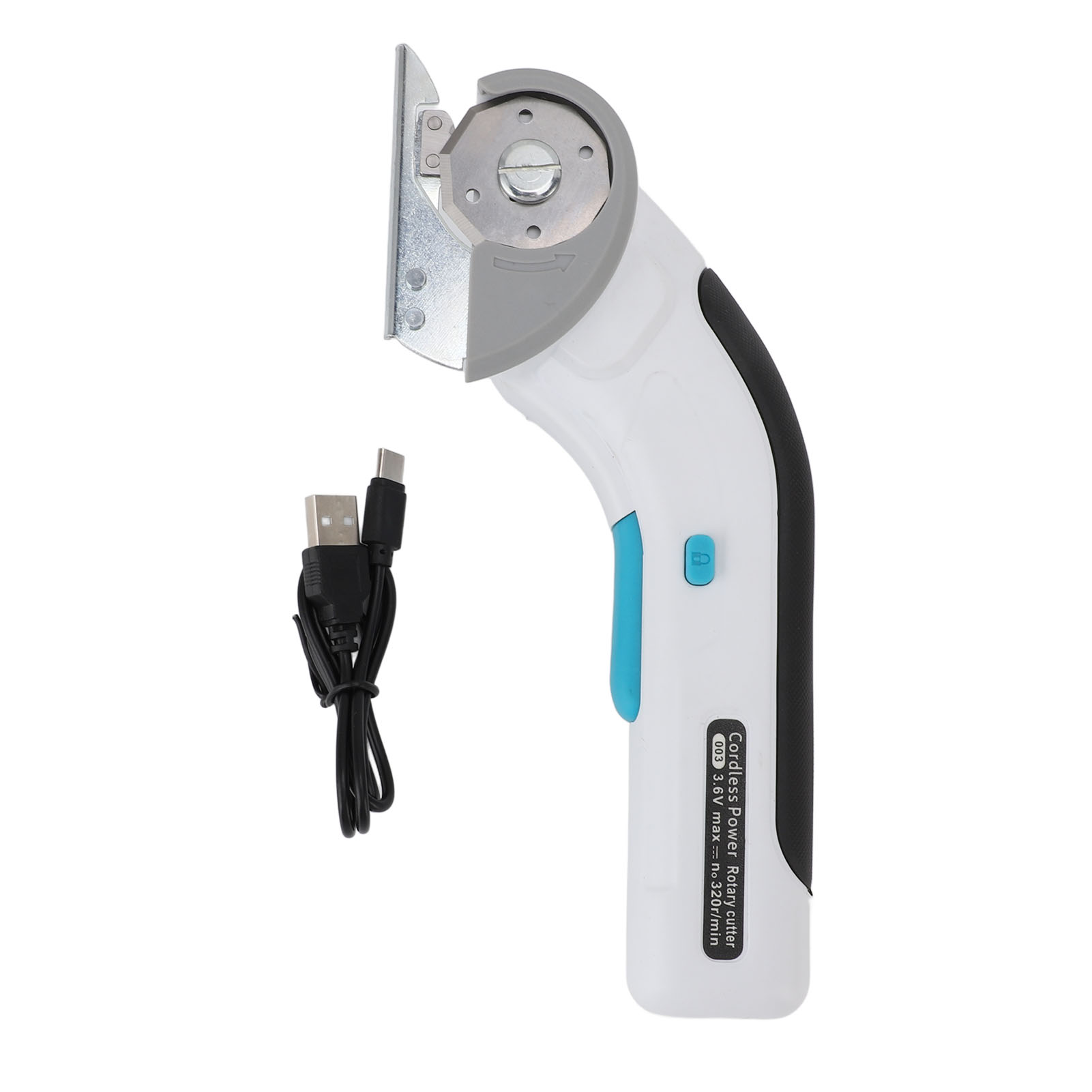 Kabellose Elektrische Schere Für Stoff, Leder, Teppich Und Karton, Mit Sicherheitsverriegelung Und Wiederaufladbarem 3,6-v-lithium-ionen-akku.