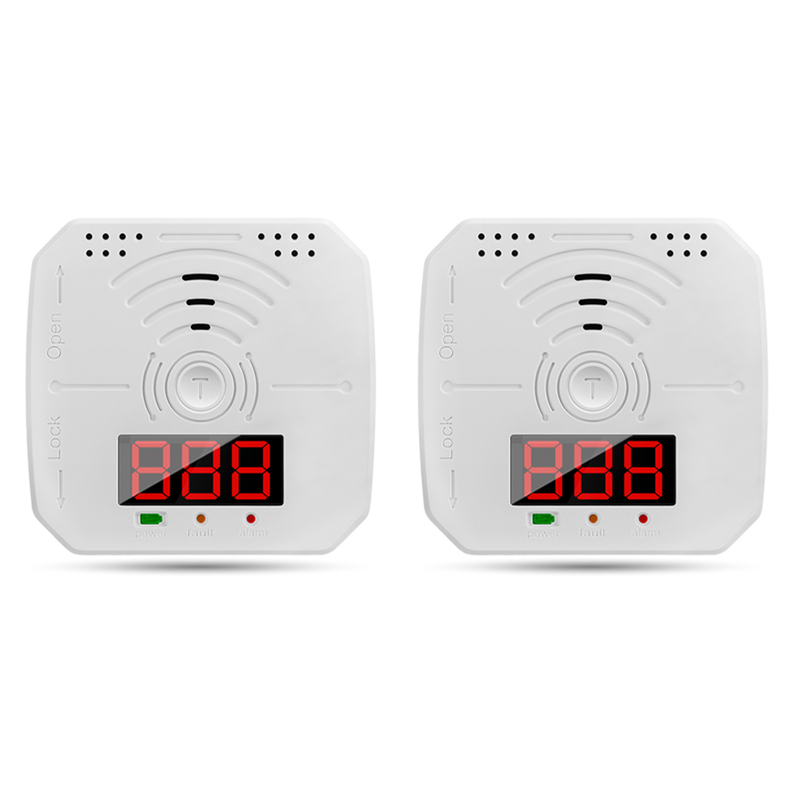 Set Mit 2 Tragbaren Kohlenmonoxidmeldern Mit Akustischem Und Optischem Alarm, Lcd-digitalanzeige, Für Zuhause, Küche, Restaurant, Hotel Oder Büro. Batteriebetrieben (batterien Nicht Im Lieferumfang En