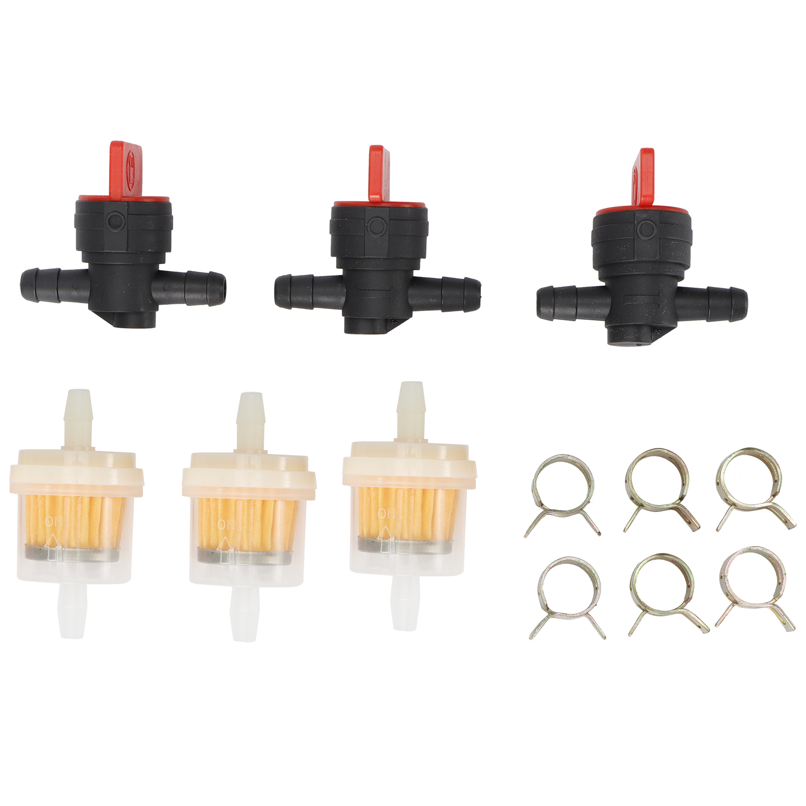 G1/4 Kraftstofftank-absperrventil-set Mit Filter Und Schlauchschelle Für Freischneider, Rasenmäher Oder Trimmer Mit Vergaser