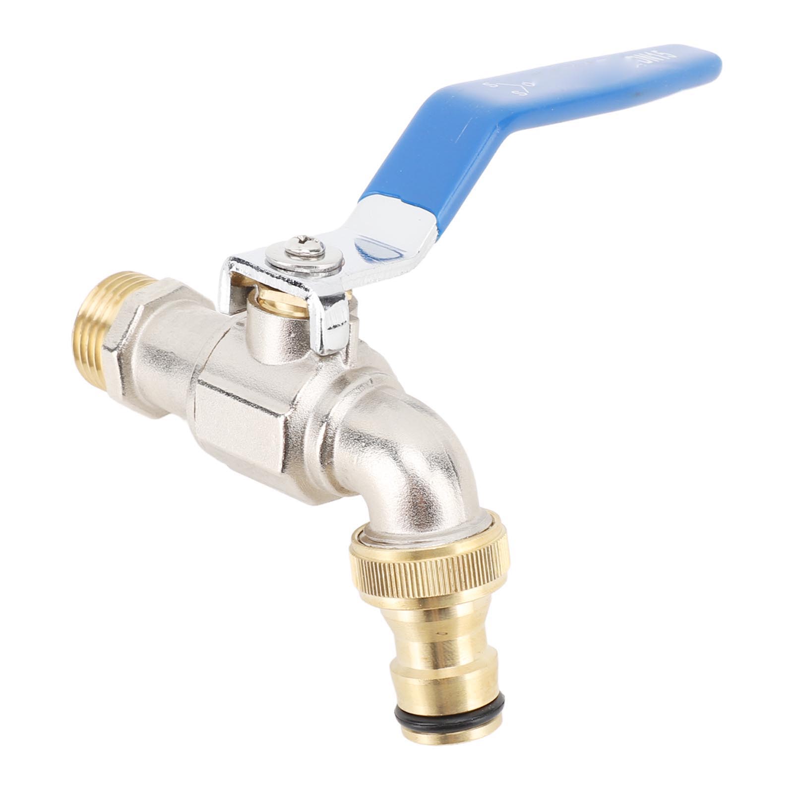 Hebelkugelarmatur, Schnellfluss, Integriert, Messing, Mit Absperrventil Für Bad Und Küche, 1/2 Zoll