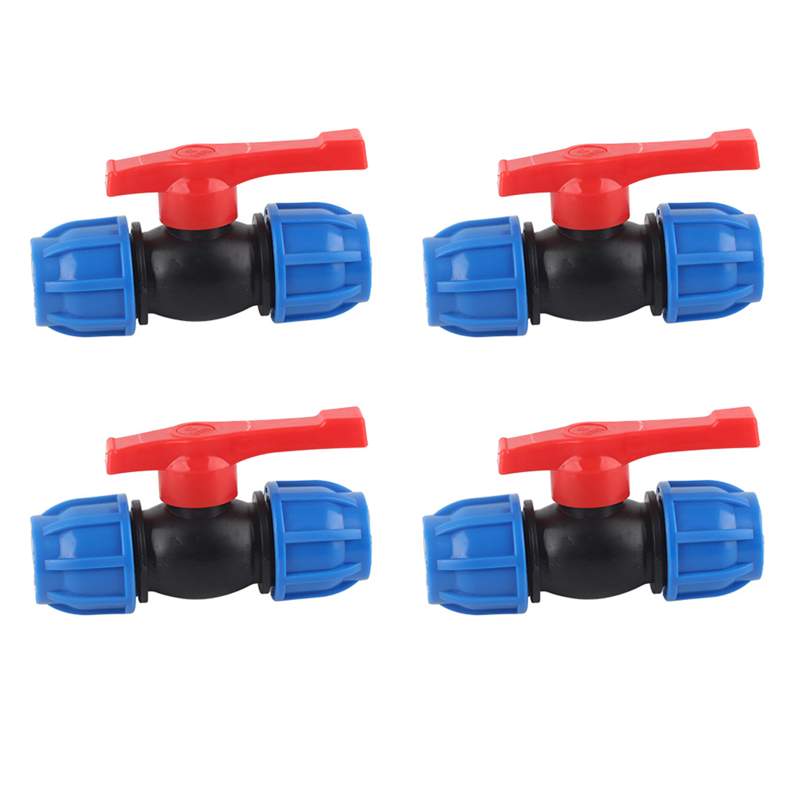Set Mit 4 Geraden Pe-kugelhähnen Für Garten- Und Haushaltsarmaturen, 1-zoll-anschlusszubehör
