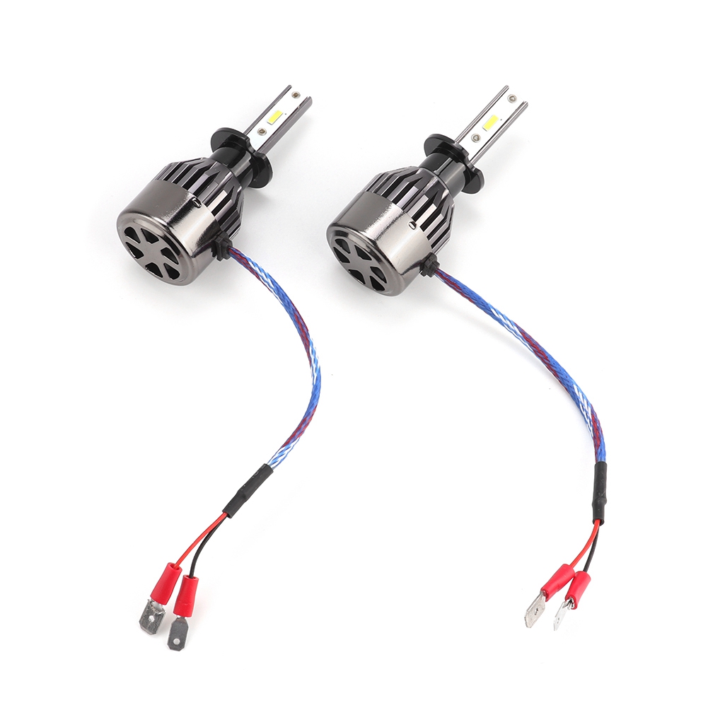 2er-pack H3 60w Led-lampen Mit Weißem Licht Für Autoscheinwerfer, Superkonzentriertes Licht, Integrierter G21-treiber