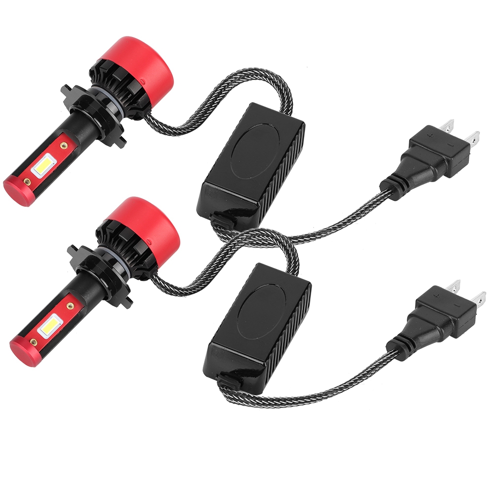 Set Mit 2 H7 96w Aluminium-led-scheinwerfern, Extrem Leistungsstark, Für Autos, Weißes Licht.