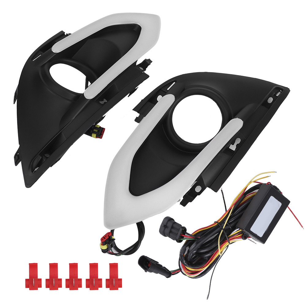Paar 12v Zweifarbige Led-tagfahrlichter, Kompatibel Mit Mitsubishi Mirage 16-17