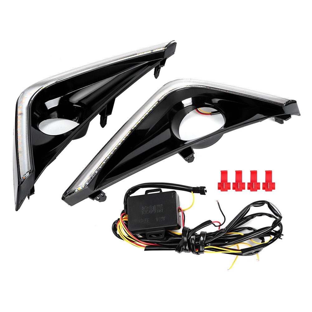 Paar 12v Zweifarbige Led-tagfahrlichter, Kompatibel Mit Toyota Rush 18-19