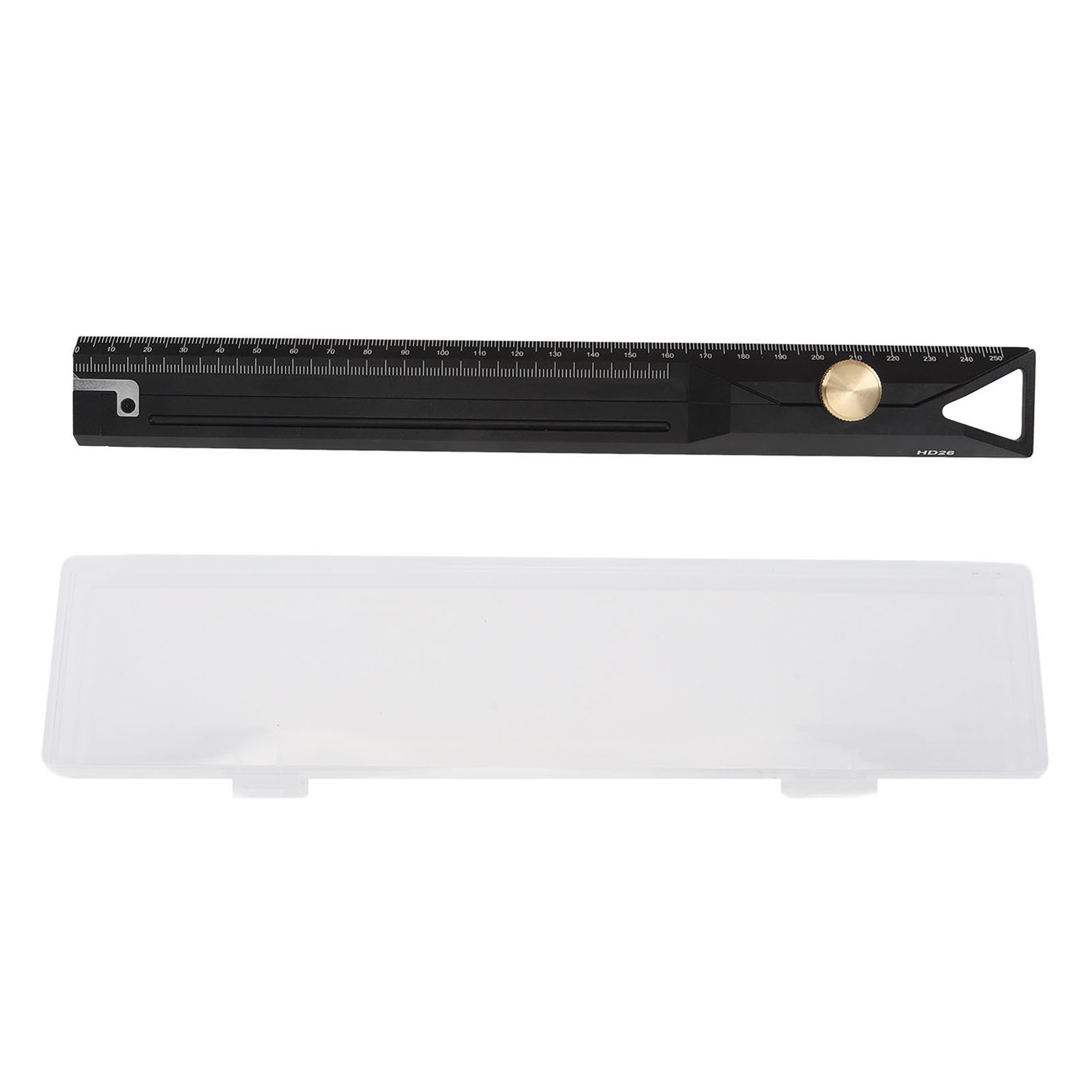 25 Cm Langes Lineal Aus Aluminiumlegierung, Präzisionsskala, Professionelles Messwerkzeug Für Holzbearbeitung Und Zeichnen.