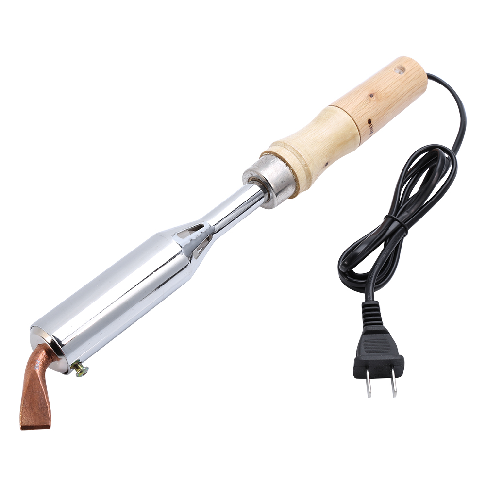 Neuer Elektrischer Lötkolben (1 Stück) Mit Abgeschrägter Spitze, Holzgriff, Werkzeug Für Den Heimgebrauch (200 W).